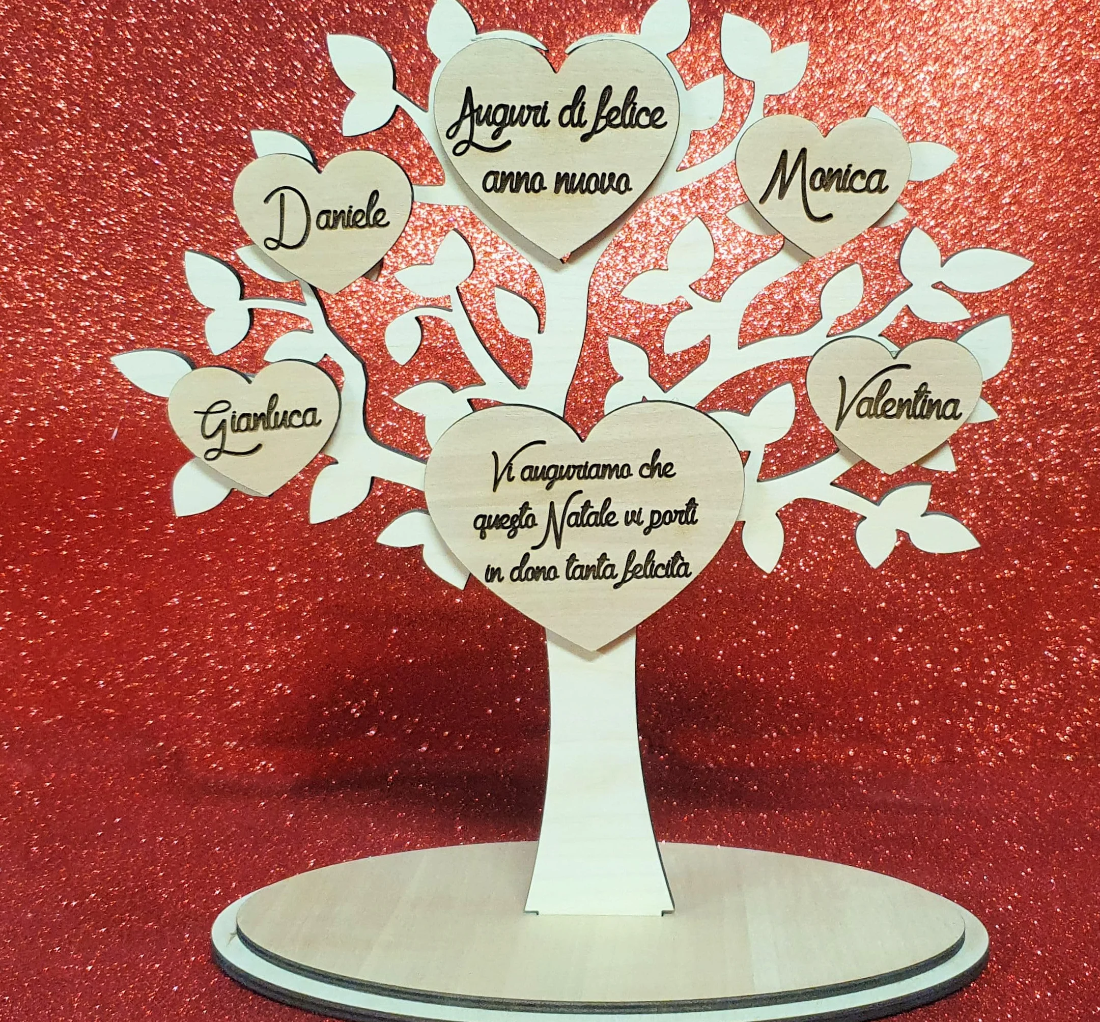Albero della vita in legno personalizzato con nomi - regalo maestre nido, materna, elementari, mamma, compleanno
