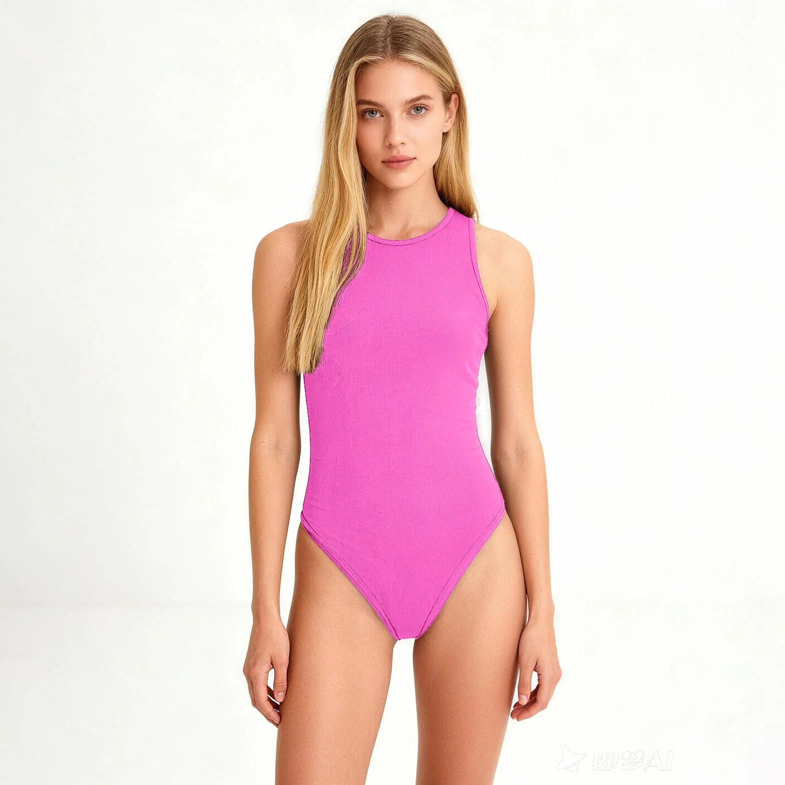 Alexis Leroy Body Donna Elasticizzato Senza Maniche Collo Rondo Body Comfort