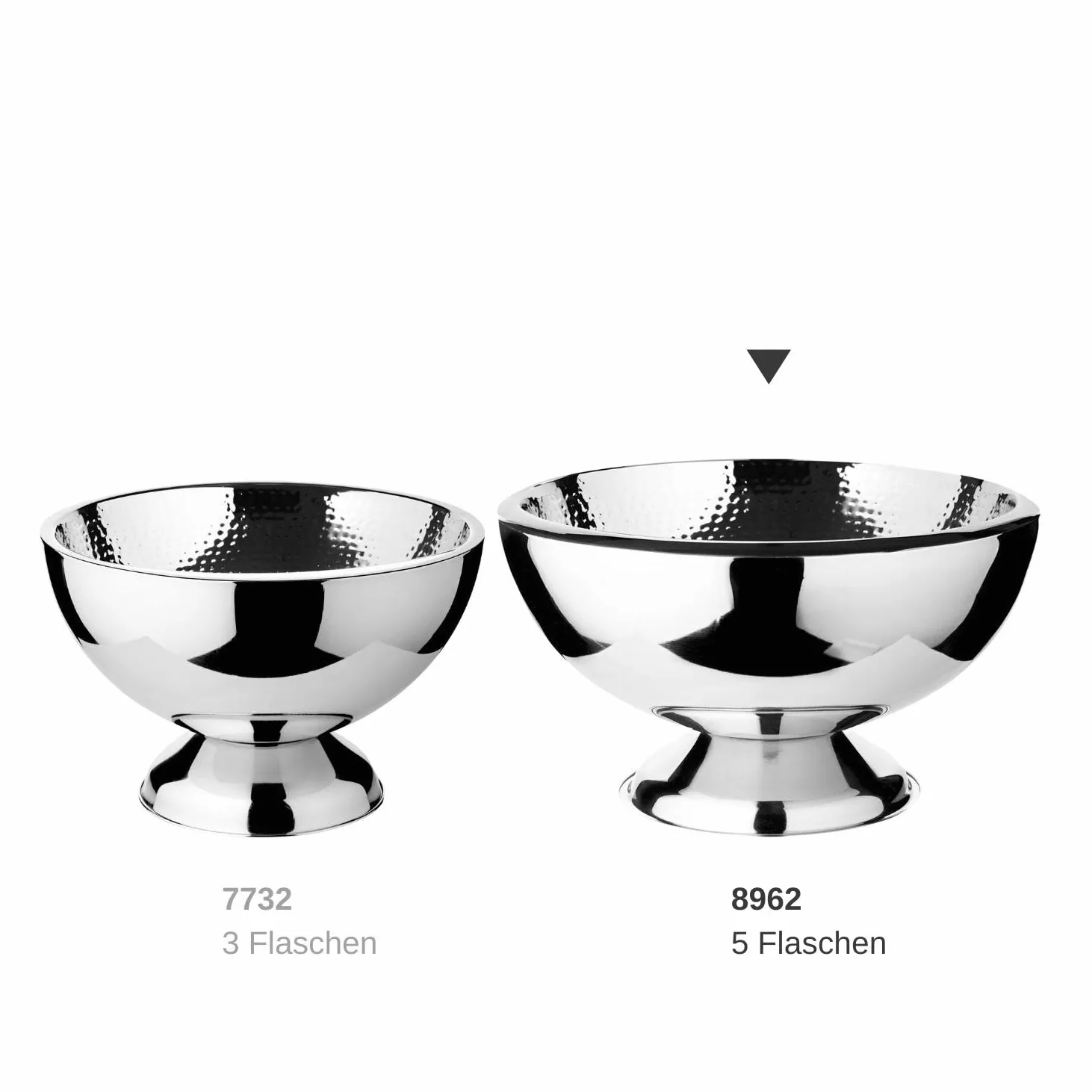 EDZARD Secchiello per champagne Cadiz (Ø 43 cm, H 24 cm), acciaio inox lucido a specchio, a doppia parete, per 5 bottiglie – secchiello per spumante grande, secchiello per bottiglie