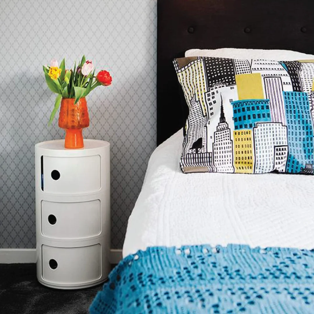 Kartell Componibili Contenitore 3 Elementi ABS Biały 32x32x58.5 cm