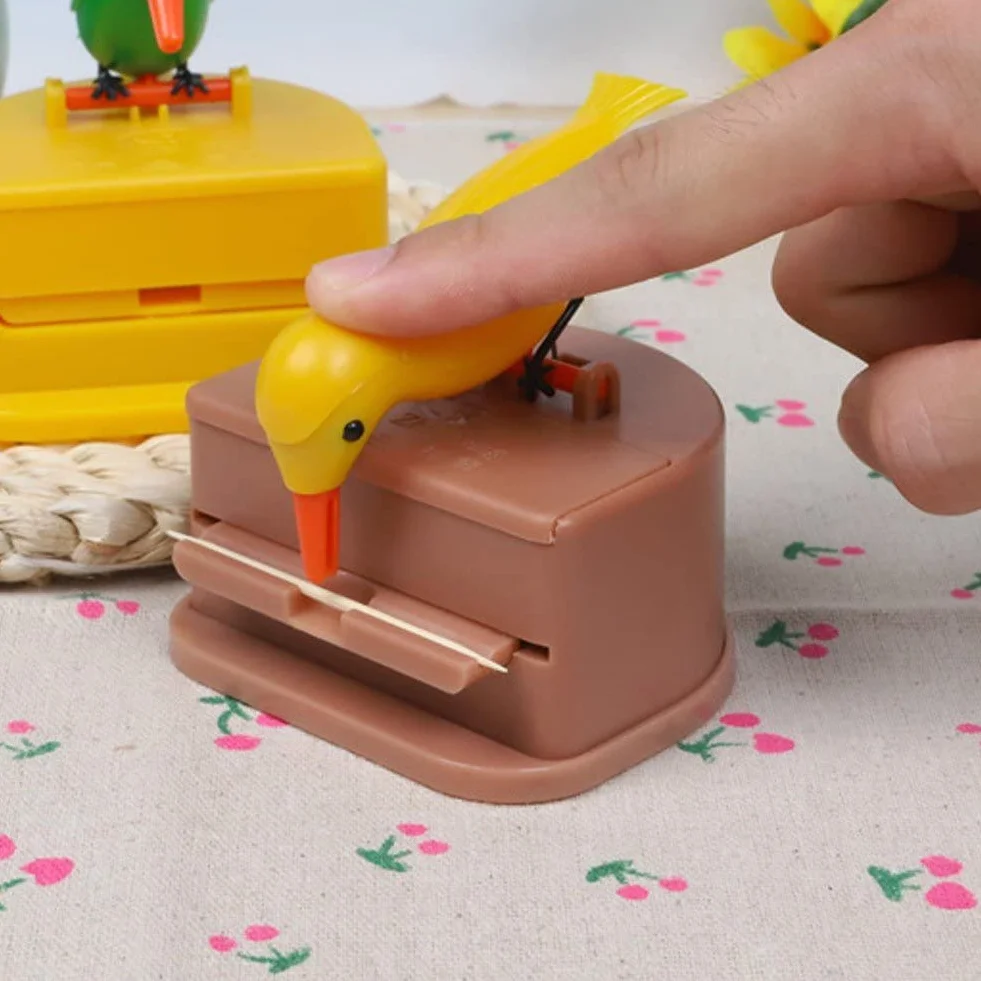 Dispenser per Stuzzicadenti Automatico Picchio Tucano per Casa Tavolo