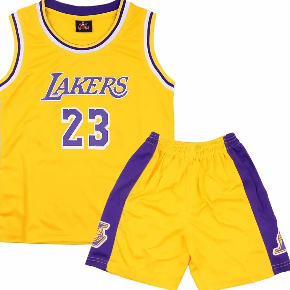 Completo Basket Bambino,2 Pezzi Completo Basket Ragazzo,Divisa Basket Bambino,Senza Maniche Maglia Basket Bambino,Canotta Basket Bambino e Pantaloncini,Completino Basket Bambino 4-14 Anni