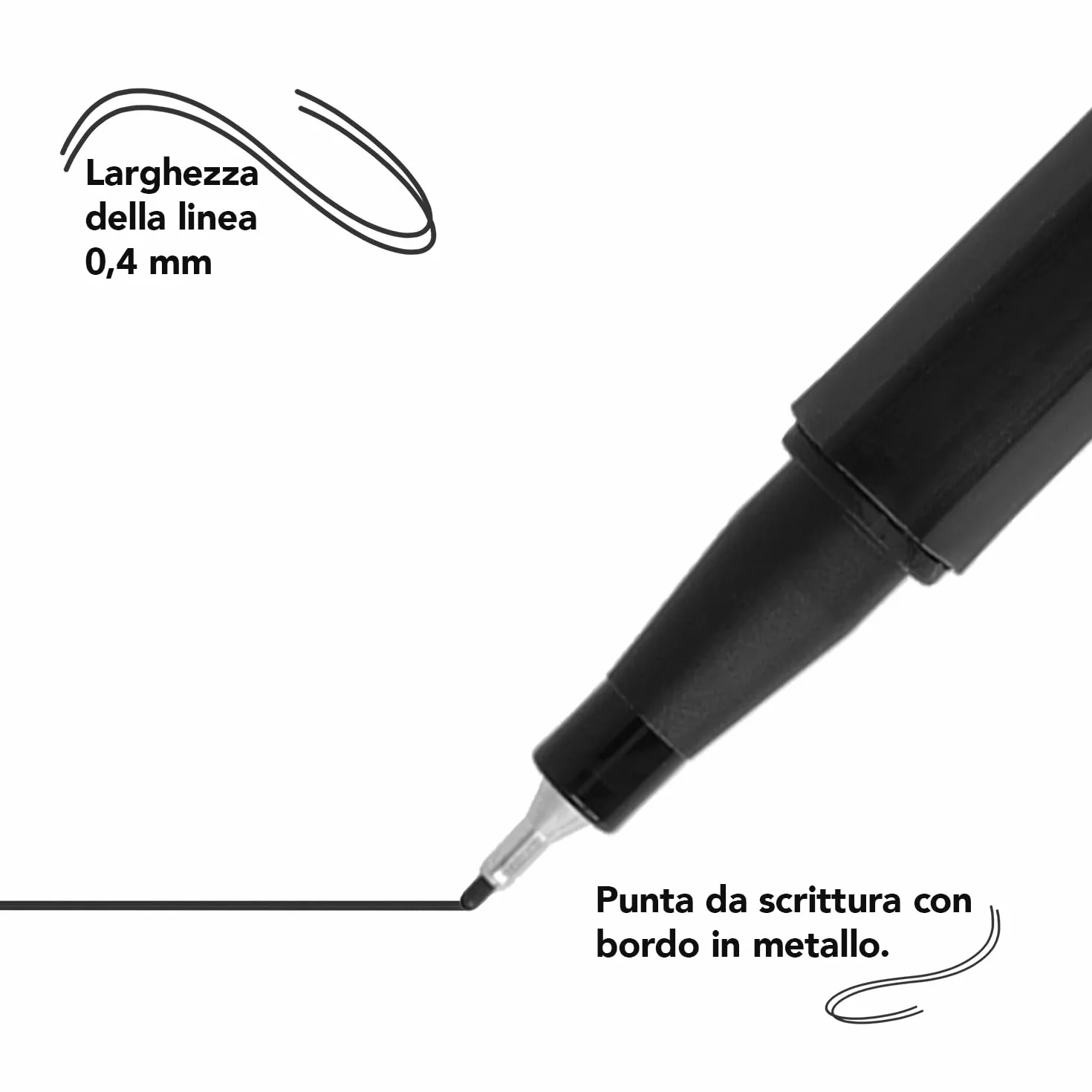 Westcott STORYLINER Fineliner Nero 0,4 mm 10 pezzi