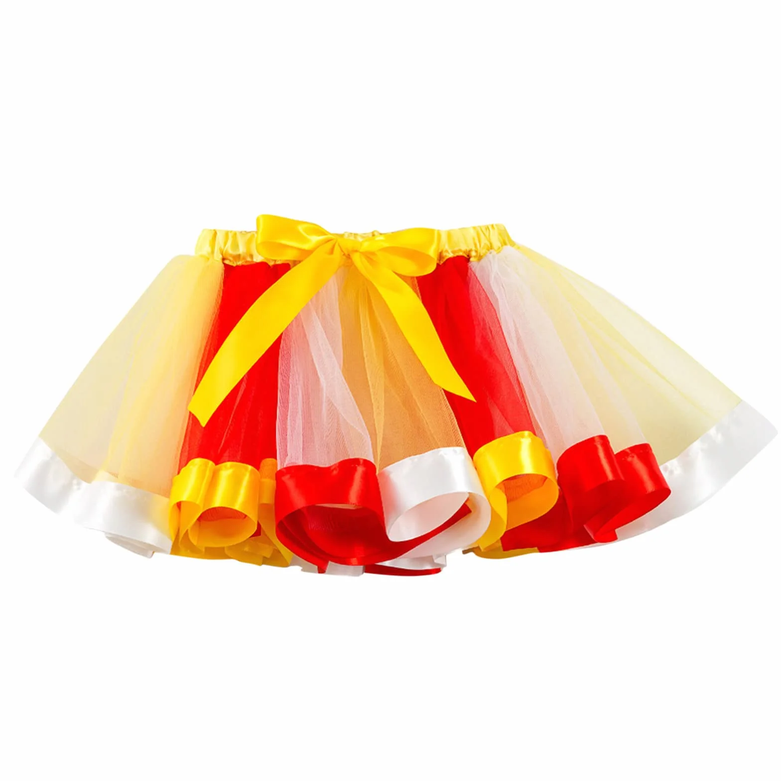Tulle arcobaleno gonna da balletto multistrato con volant multicolore