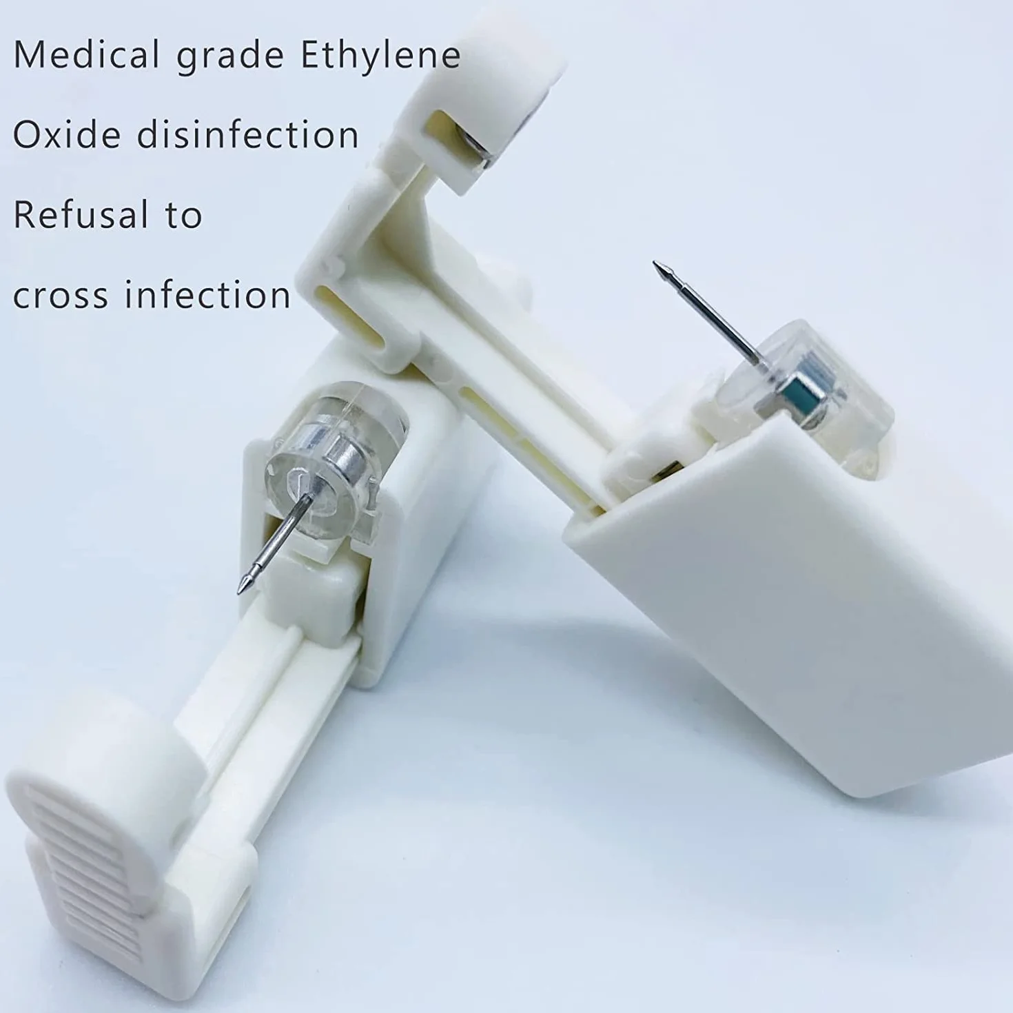 YIQI bianco USA e getta piercing kit acciaio INOX orecchio corpo naso labbro ombelico corona orecchino 2PCS