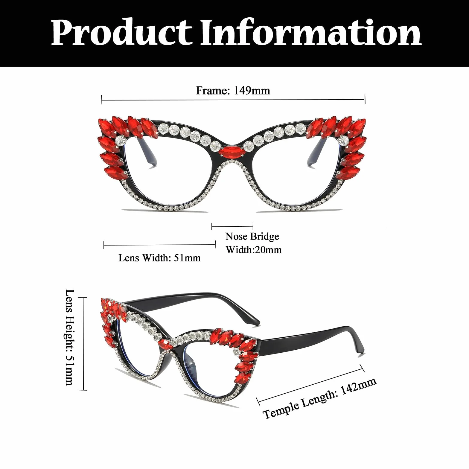 Occhiali Anti Luce Blu Occhi Gatto Forma Diamante Donna Vintage Anti Eyestrain