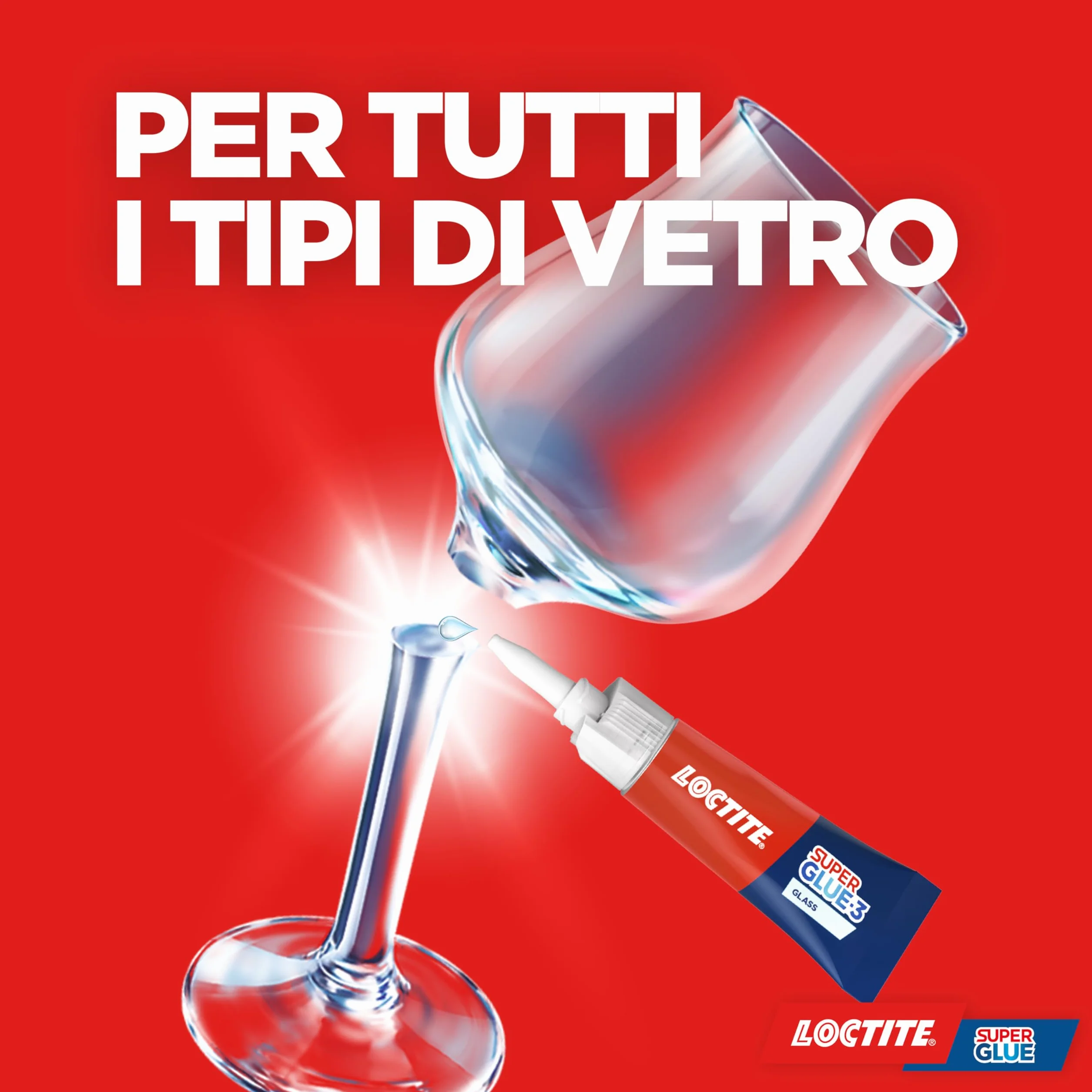Loctite Super Attak Vetro, Colla per vetro di alta qualità, Adesivo istantaneo per vetro, Colla trasparente facile da usare, durevole e riutilizzabile, 1 x 3g