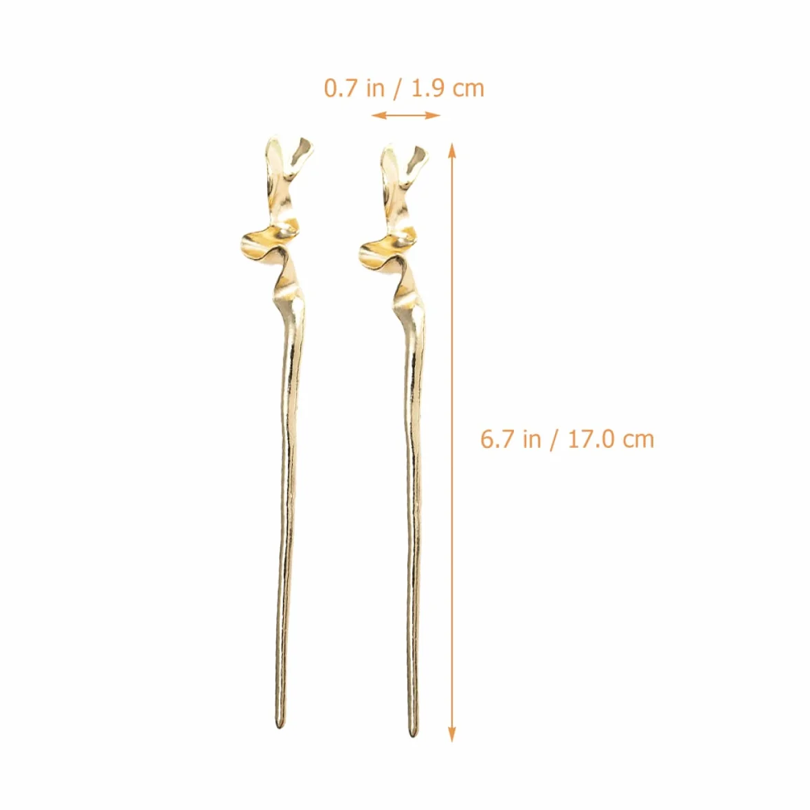 POPETPOP Hair Stick 2 Pezzi Lega di Zinco Oro Accessorio Chioma Donna Vintage Elegante Resistente Banchetto Matrimonio