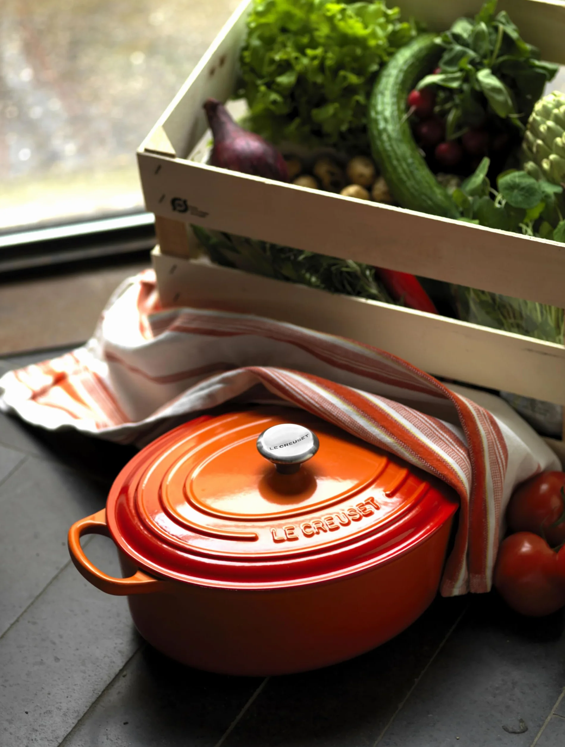 Le Creuset Casseruola Evolution in Ghisa con Coperchio, diameter 27 cm, Arancione, 21178270902430