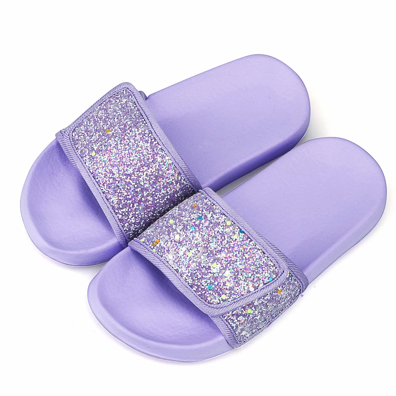 Ciabatte con glitter per ragazze estive sandali scivolo antiscivolo scarpe da piscina spiaggia leggere