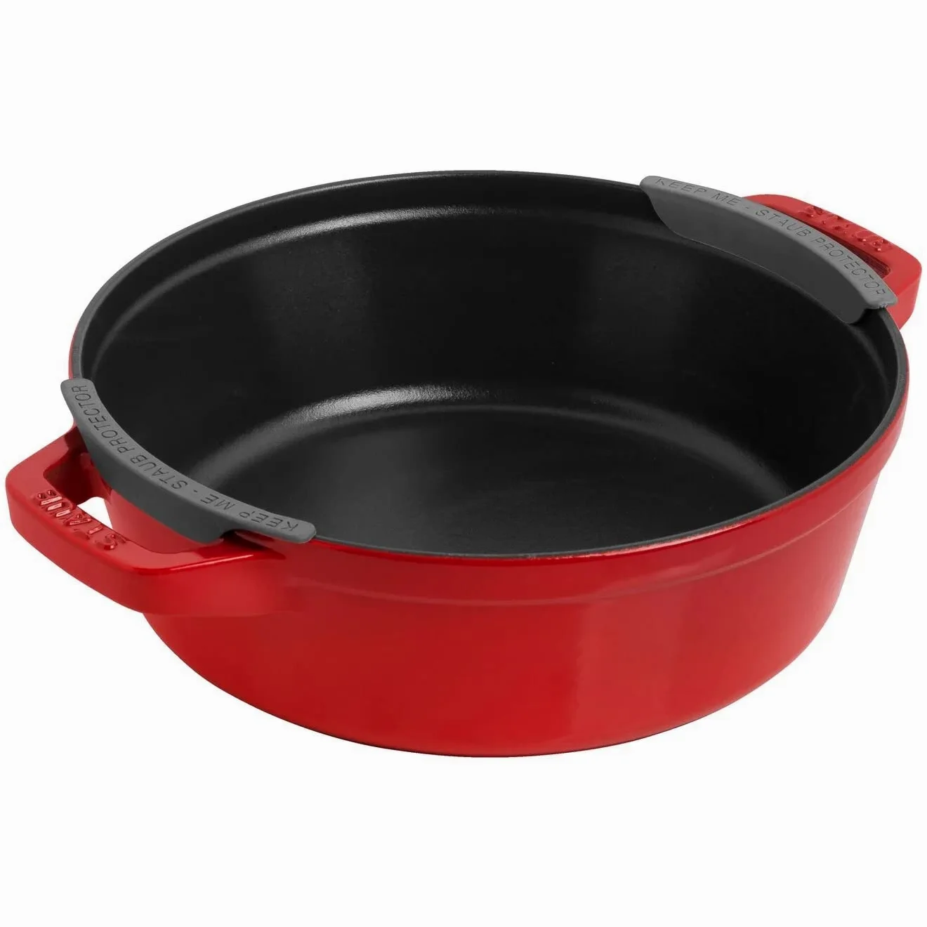 STAUB La Cocotte - Set di pentole rotonde in ghisa, 3 pezzi, colore: Rosso ciliegia
