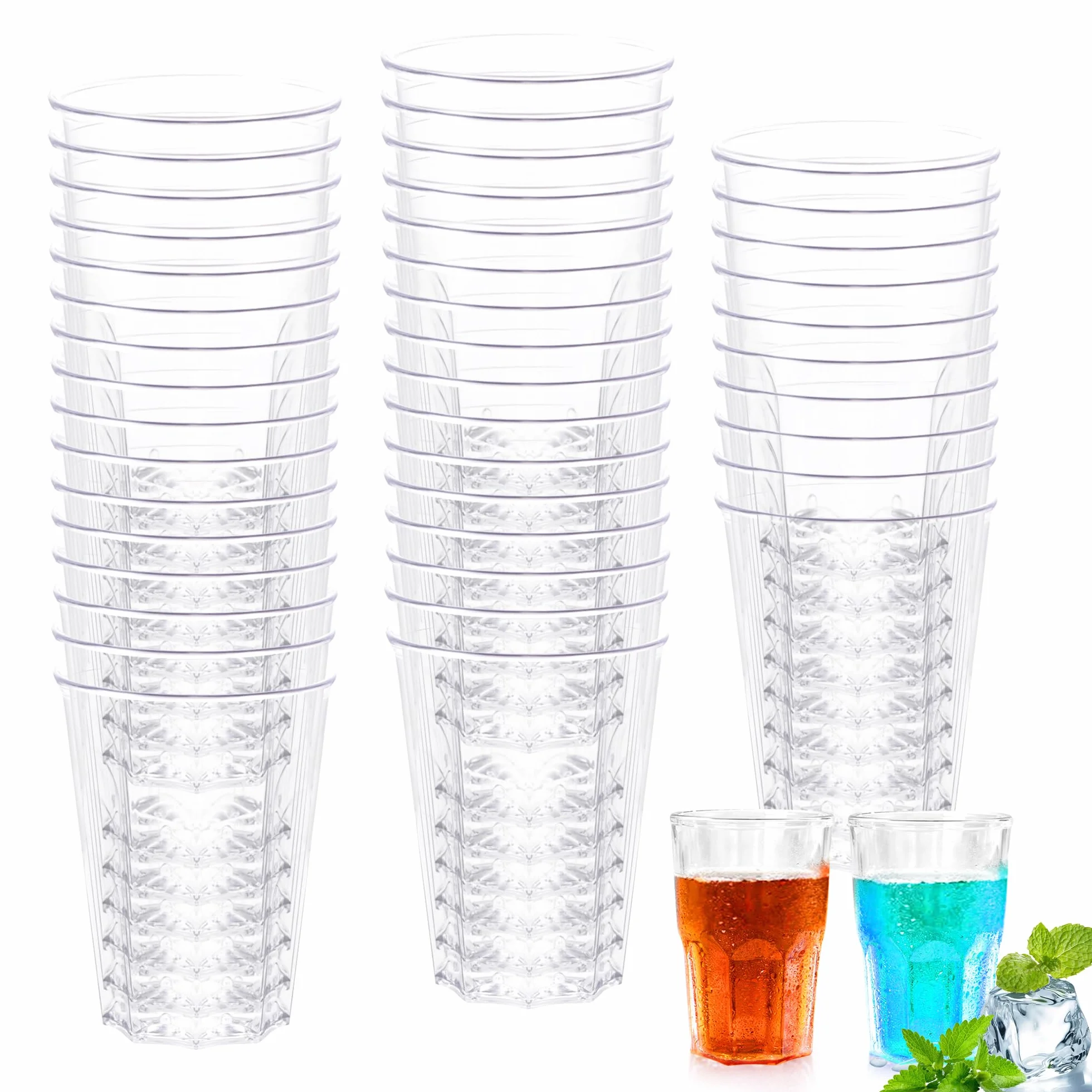 Bicchierini da liquore in plastica PS 50 ml trasparente per feste matrimoni picnic 60 pezzi