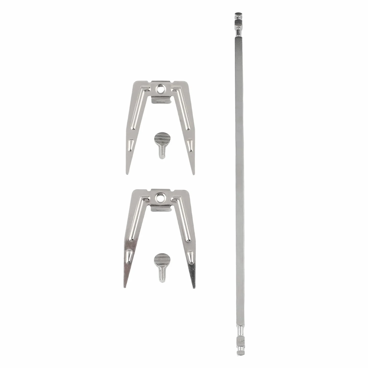 Forchetta rotante in acciaio inox per arrosto per forno elettrico e friggitrice ad aria, adatta per arrosto e cottura di carne e spiedini (25,6 cm)
