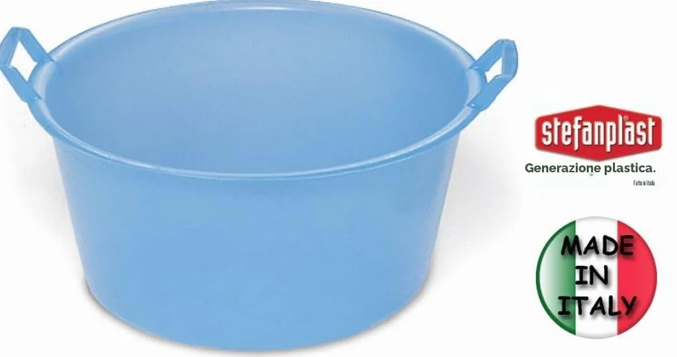 Stefanplast Bacinella Tonda Polietilene, 30 cm, Blu