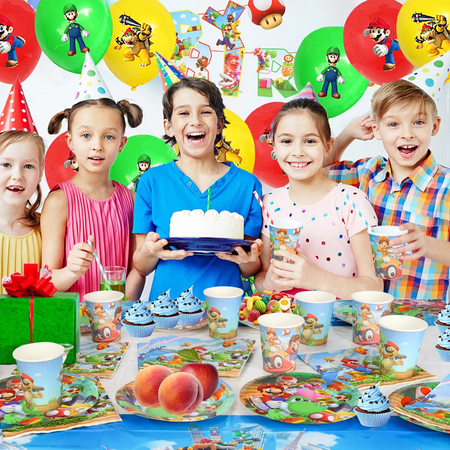 Stoviglie Festa 57pcs Stoviglie Compleanno 10 Porzioni