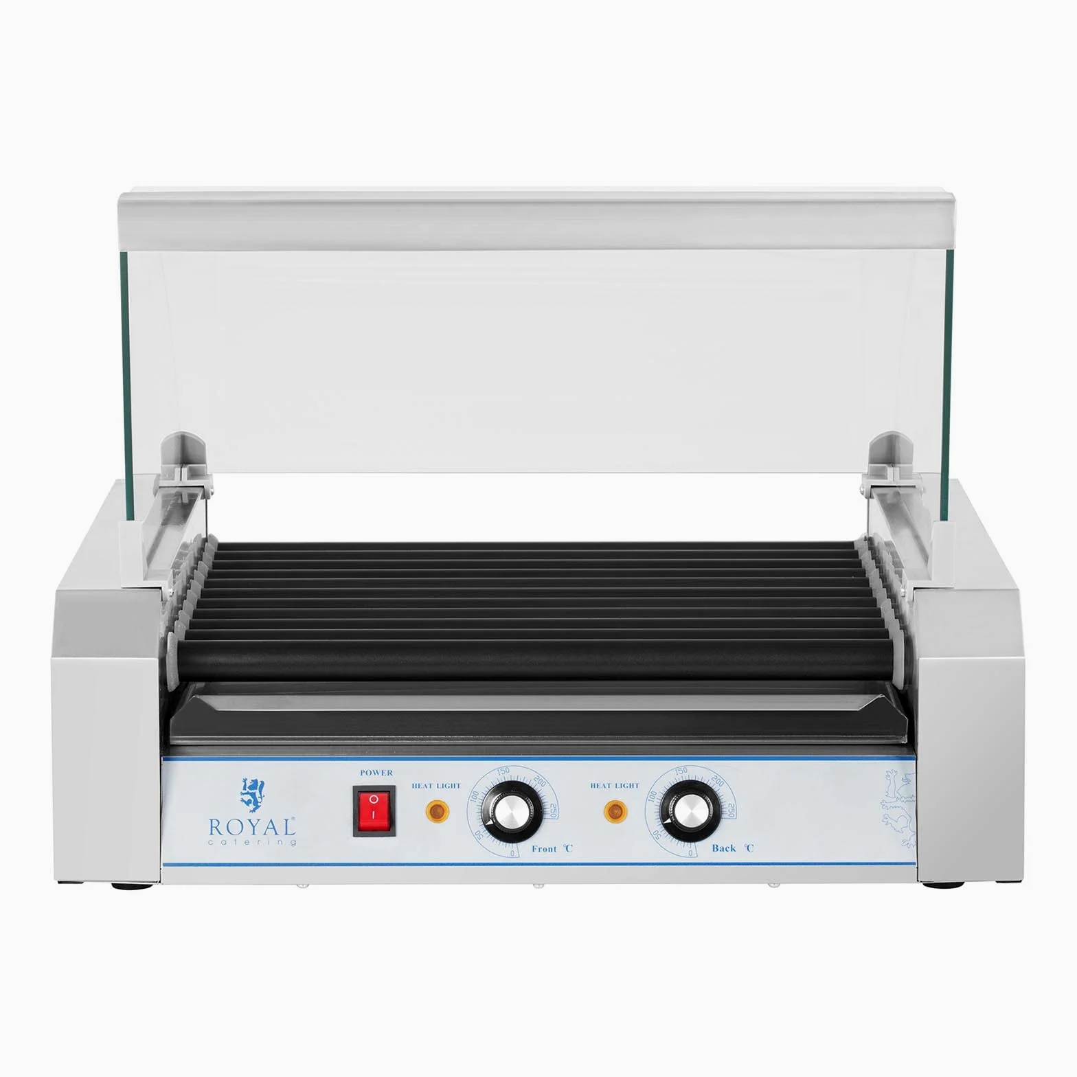 Royal Catering - RCHG-11T - Griglia a 11 rulli per wurstel - 2.200 watt