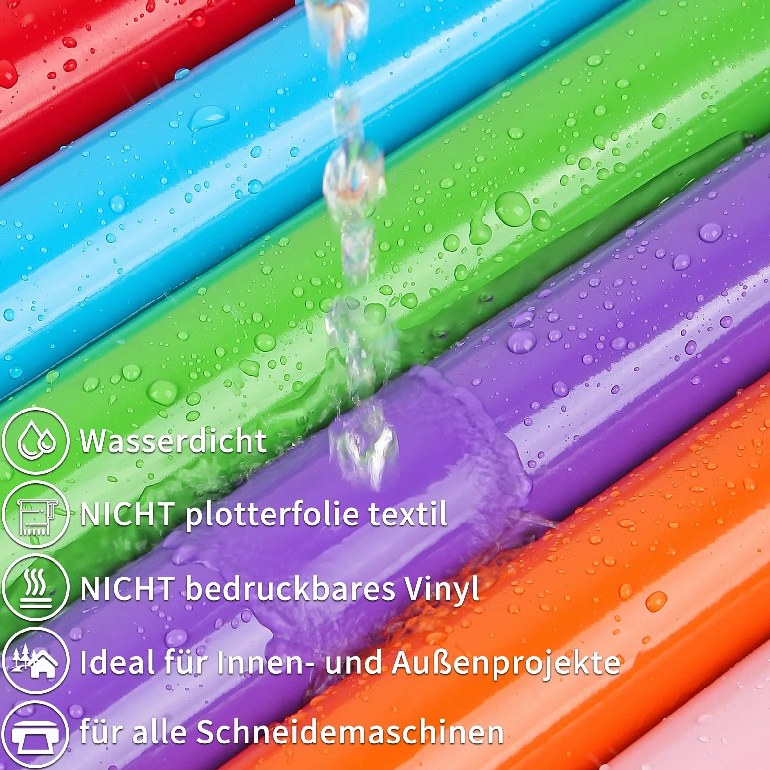 Vinile adesivo Bianco opaco 30,5 x 305 cm per Cricut Silhouette macchine da taglio