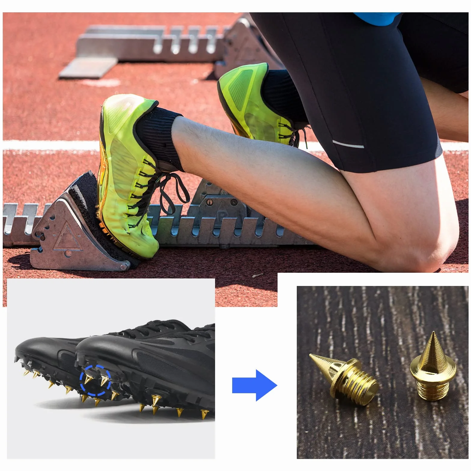 30PCS 7mm Punte Scarpe Ricambio Acciaio per Scarpe Sportive Salto Sprint