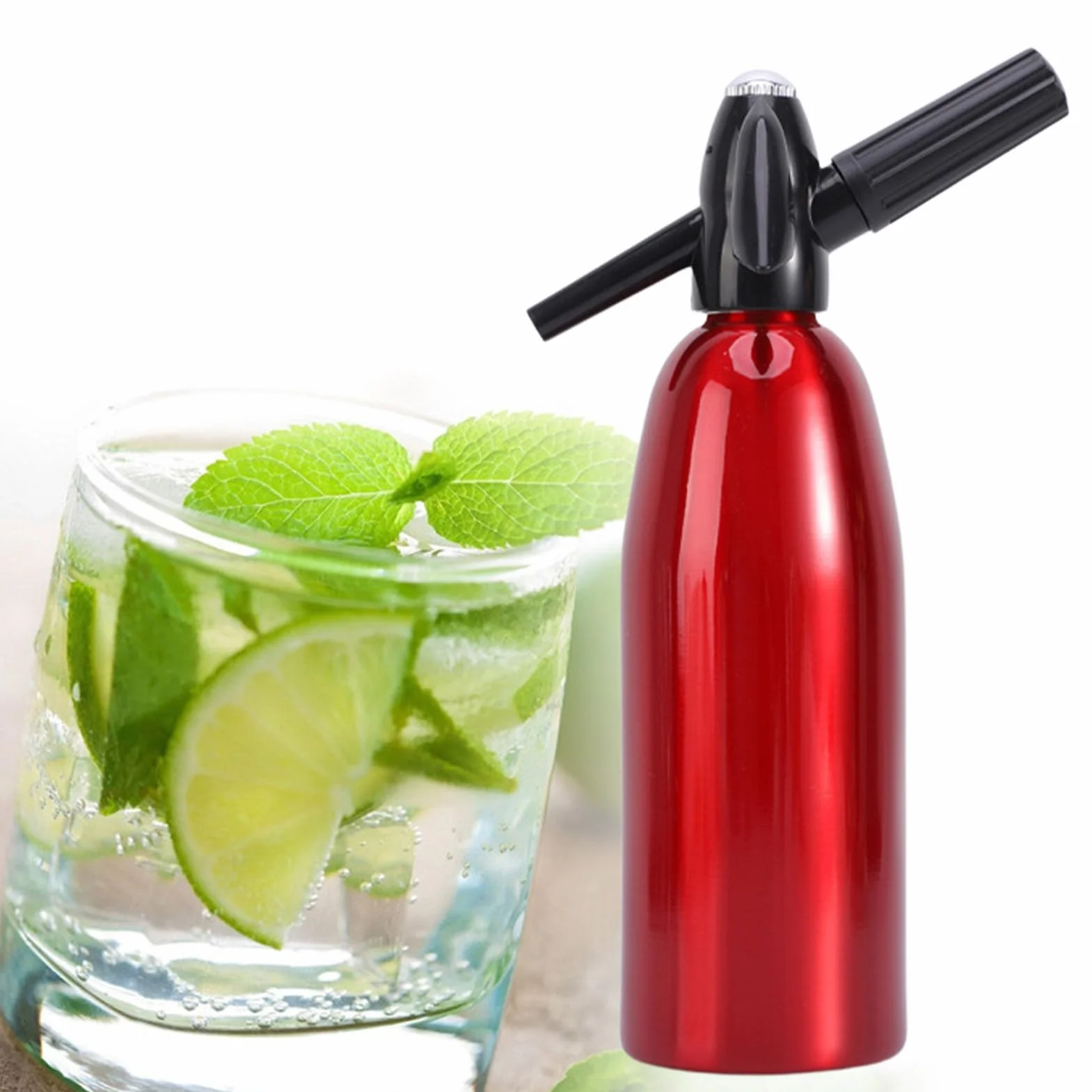 Produttore di acqua di soda - Bottiglia di sifone di soda - Macchina 'acqua Seltzer - Macchine per soda per la casa Cucina Party, per bevande gassate