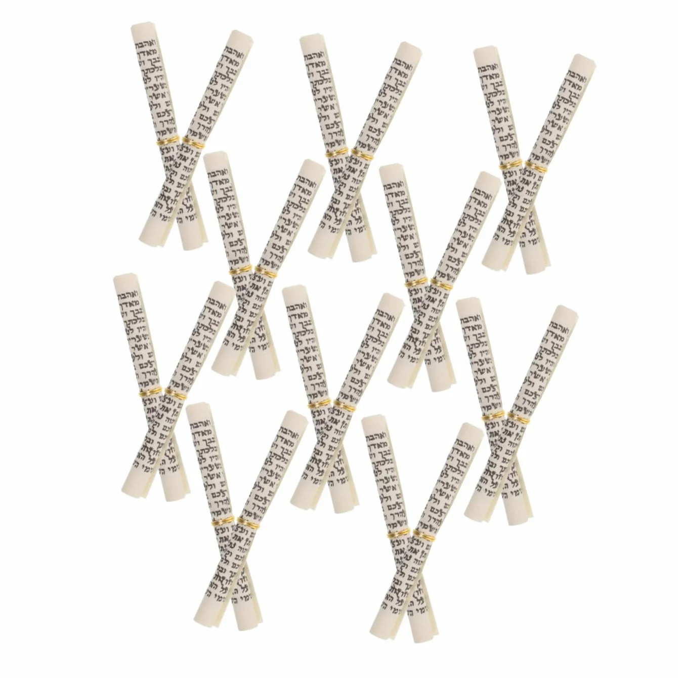 NUOBESTY 20 Pezzi Mezuzah Kosher Scroll Benedizione della Porta Ebraico Rotolo