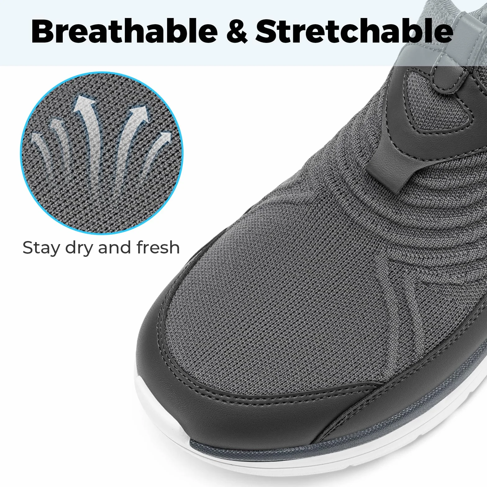 FitVille Slip On Scarpe da Passeggio Uomo Extra Larghe Sneakers Sportive