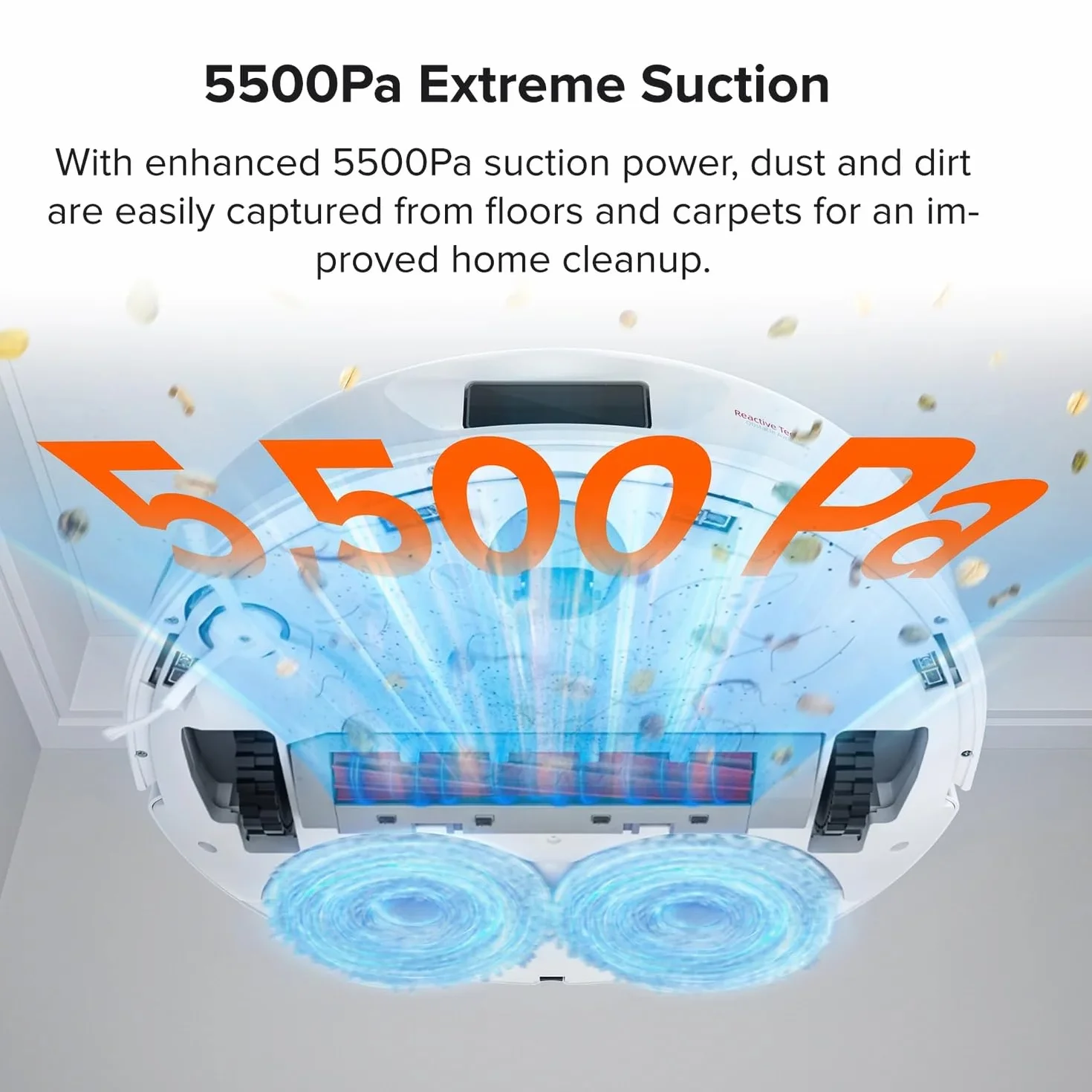 Roborock Qrevo Ricondizionato Robot Aspirapolvere 5500Pa Mappatura 3D Mocio Doppio Rotante Bianco
