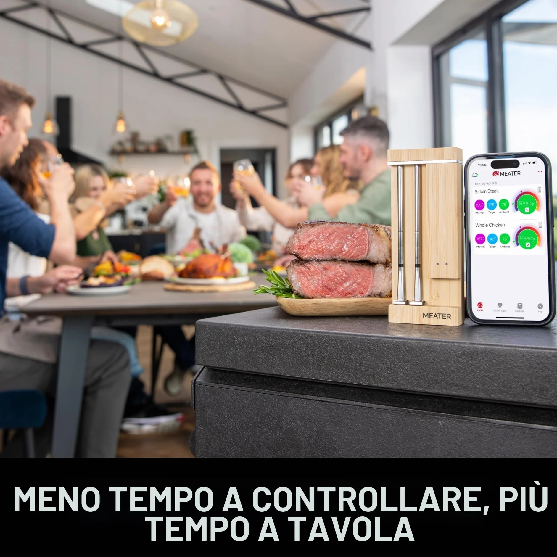 Meater Pro Duo termometro digitale intelligente 550°C grande raggio precisione certificata barbecue forno