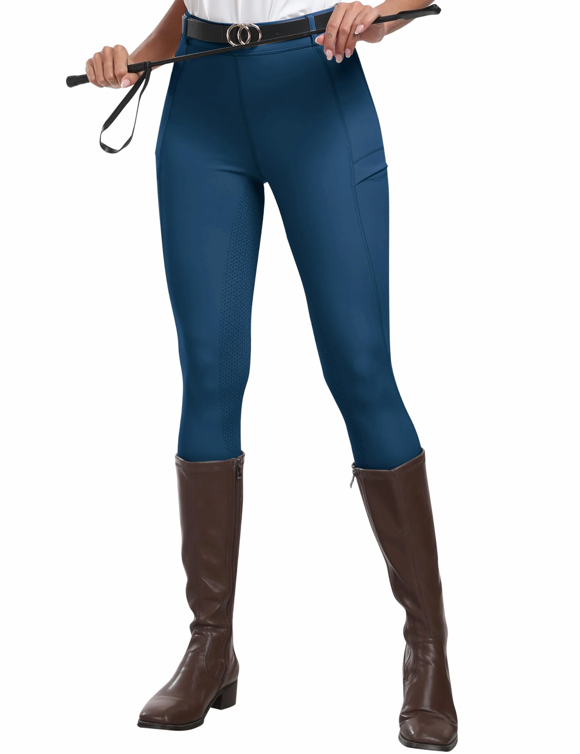 MoFiz Pantaloni Equitazione Donna Leggins Silicone Seduta Intera Estivi