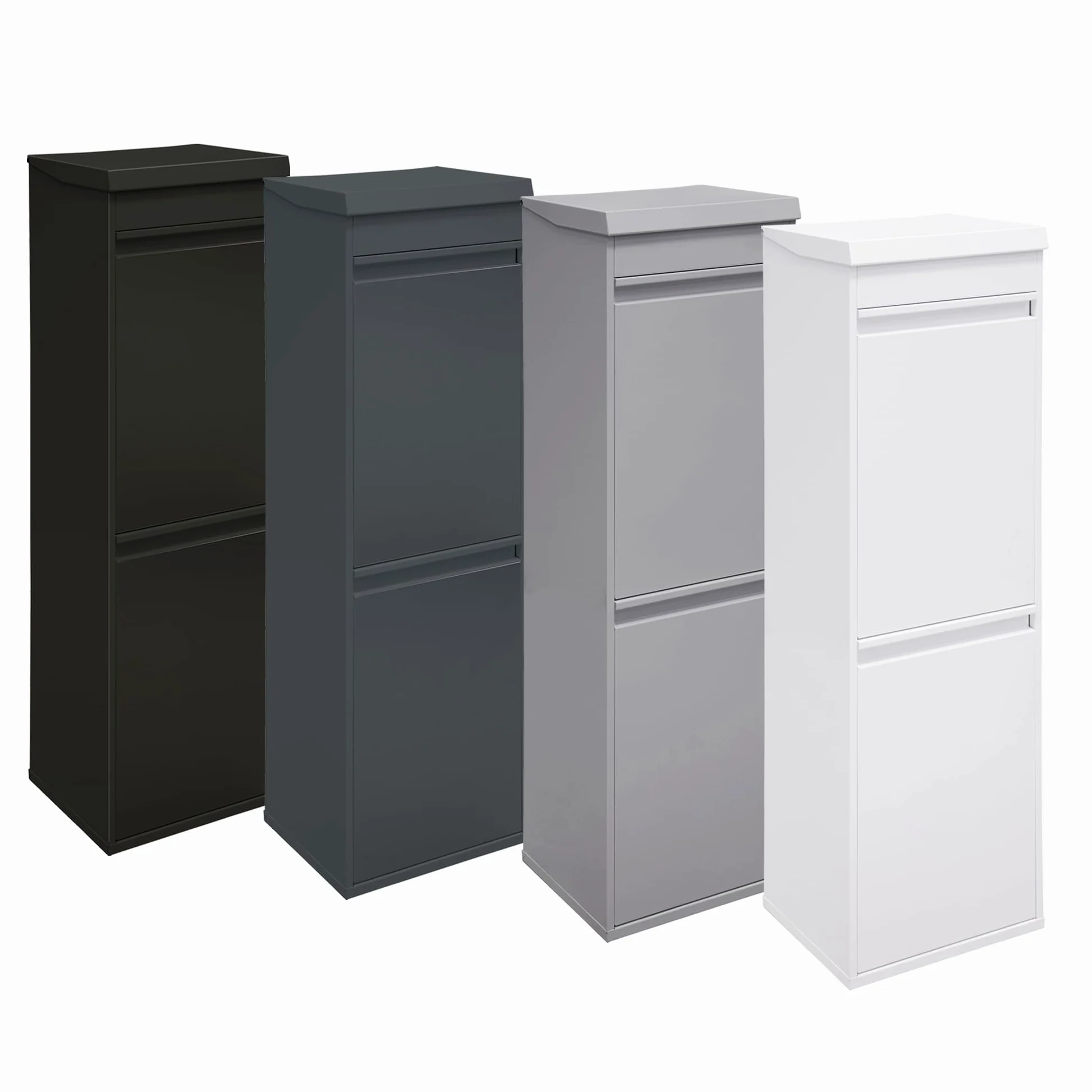 ARREGUI Top CR221-B Pattumiera Differenziata 2 Scomparti | 2x17 L (34 L) | Contenitore in Acciaio con Cassetto Superiore | Mobile per Raccolta Differenziata | Cestino per Spazzatura da Cucina | Bianco