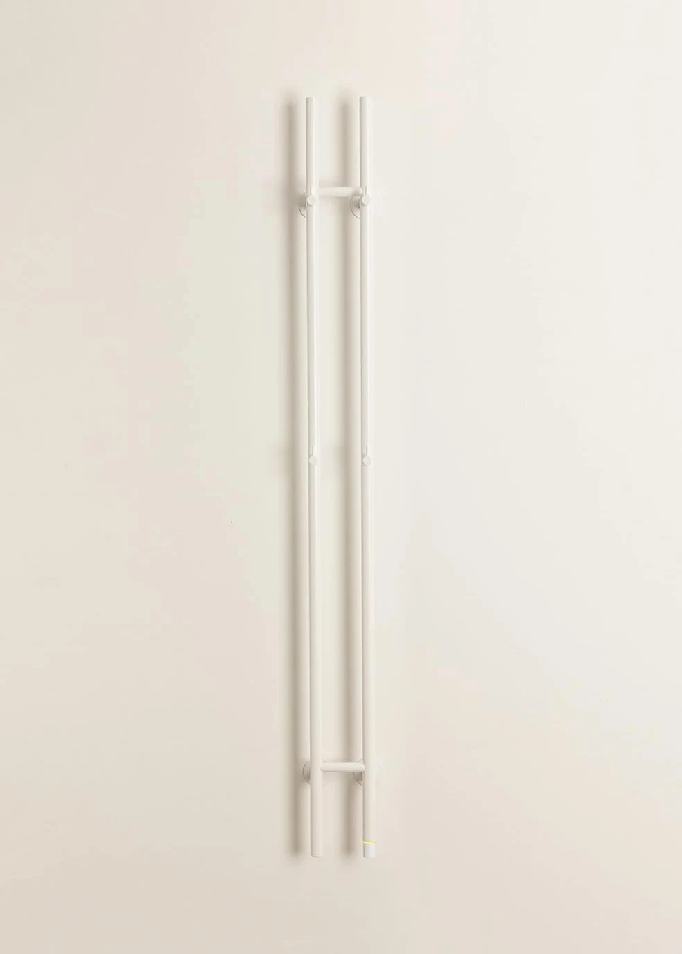 CREATE / Warm Towel Tube/Portasciugamani Elettrico 2 Barre Bianco/Design Verticale, 150 x 13 cm, 2 impostazioni Temperatura, Timer, Acciaio Inossidabile, 120 W