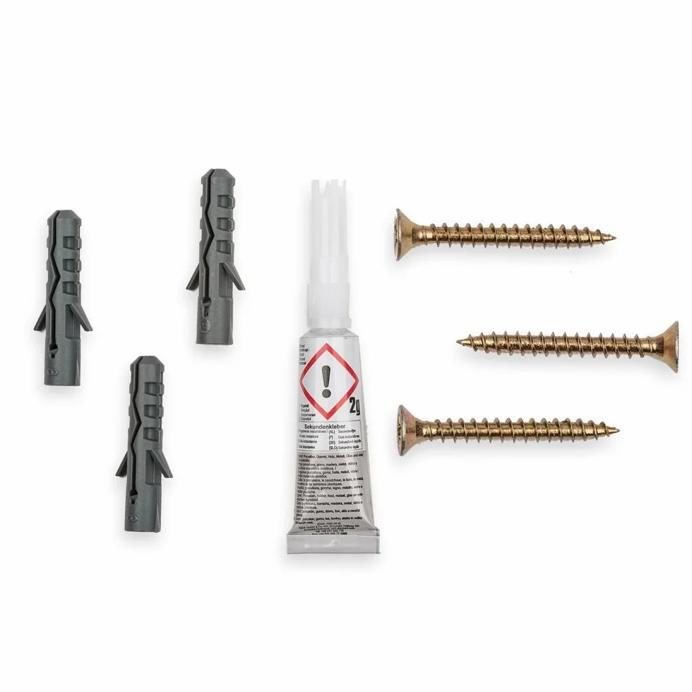 Barra per Balletto in Frassino incl. 2 Supporti in Acciaio Inox con 15 cm di Distanza dalla Parete