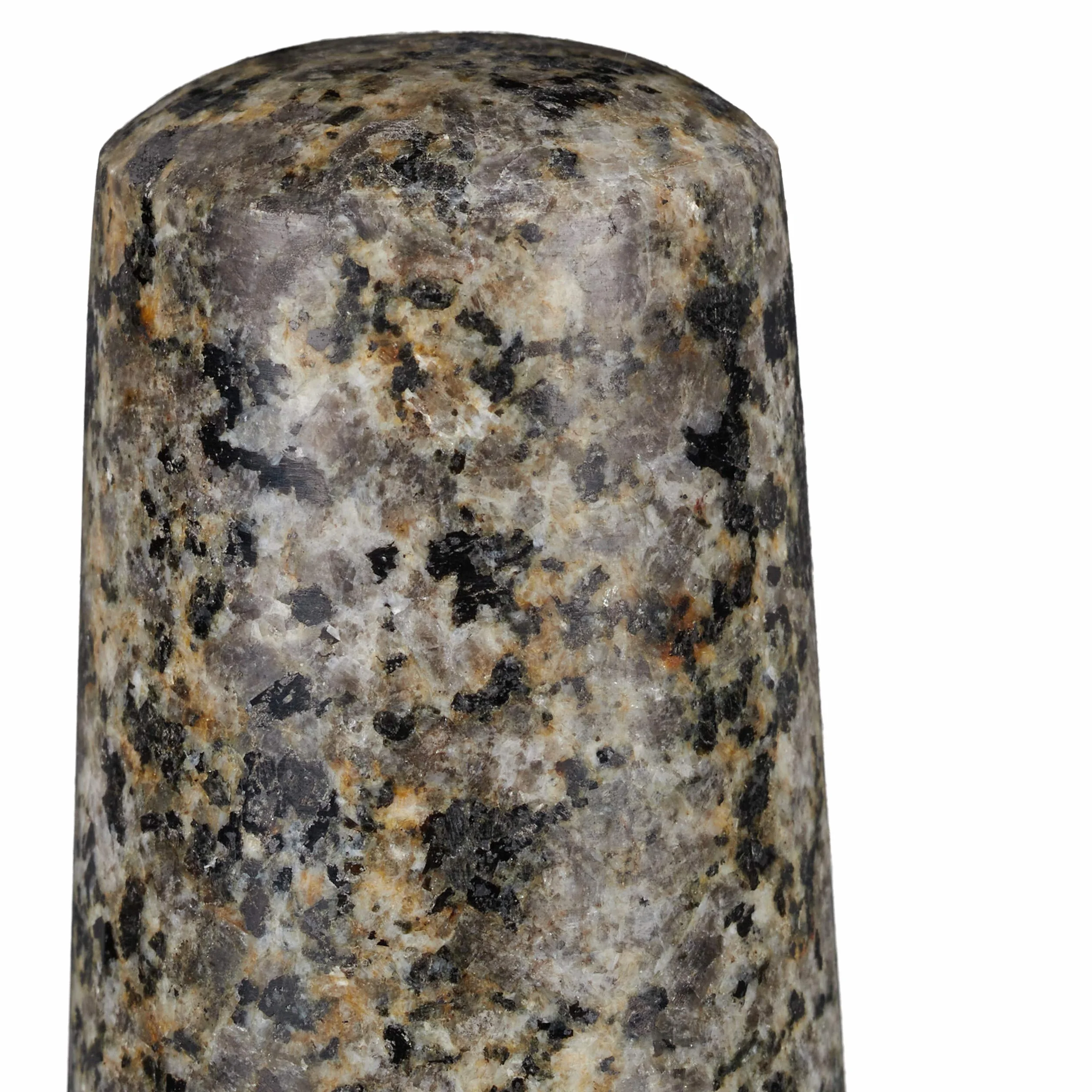 Relaxdays Mortaio e Pestello in Granito 500 ml Pietra Lucida Grigio Scuro
