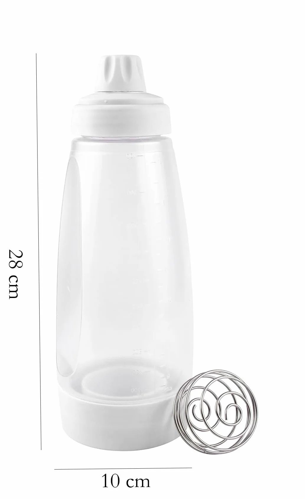 Pancake, dosatore per pasta da 1000 ml, con scala e sfera di miscelazione, dispenser per pancake, pancake, waffle, crepes UVM