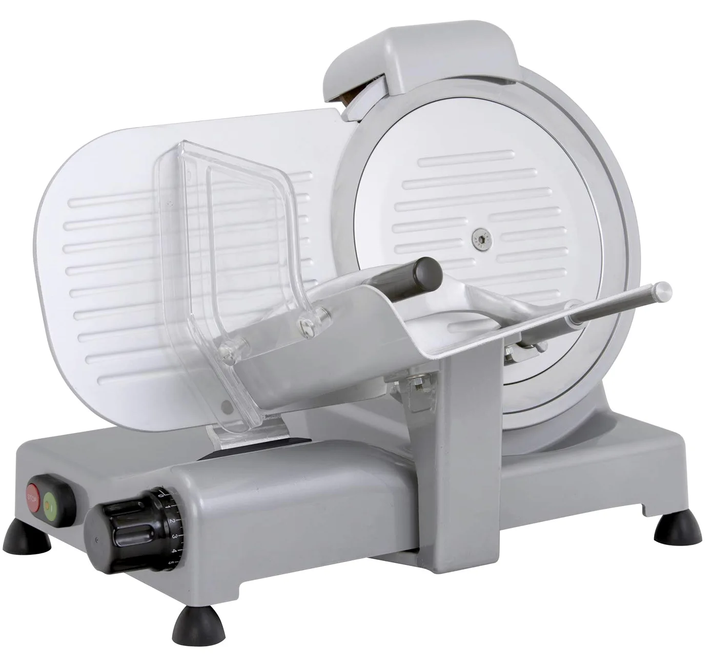 RGV Affettatrice 22 Lusso GS Silver -Ø220 mm, Motore Ventilato 140 W, Affilatoio Fisso, Lama in Acciaio Temprato, Argento
