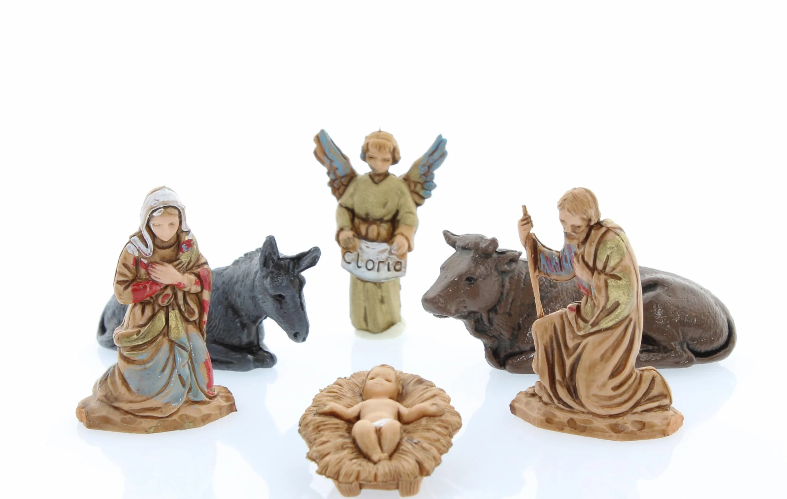 Moranduzzo Natività 6 Soggetti Presepe 3,5 cm Scala 1:50 MICRO Statuina Stile '700 Made in Italy