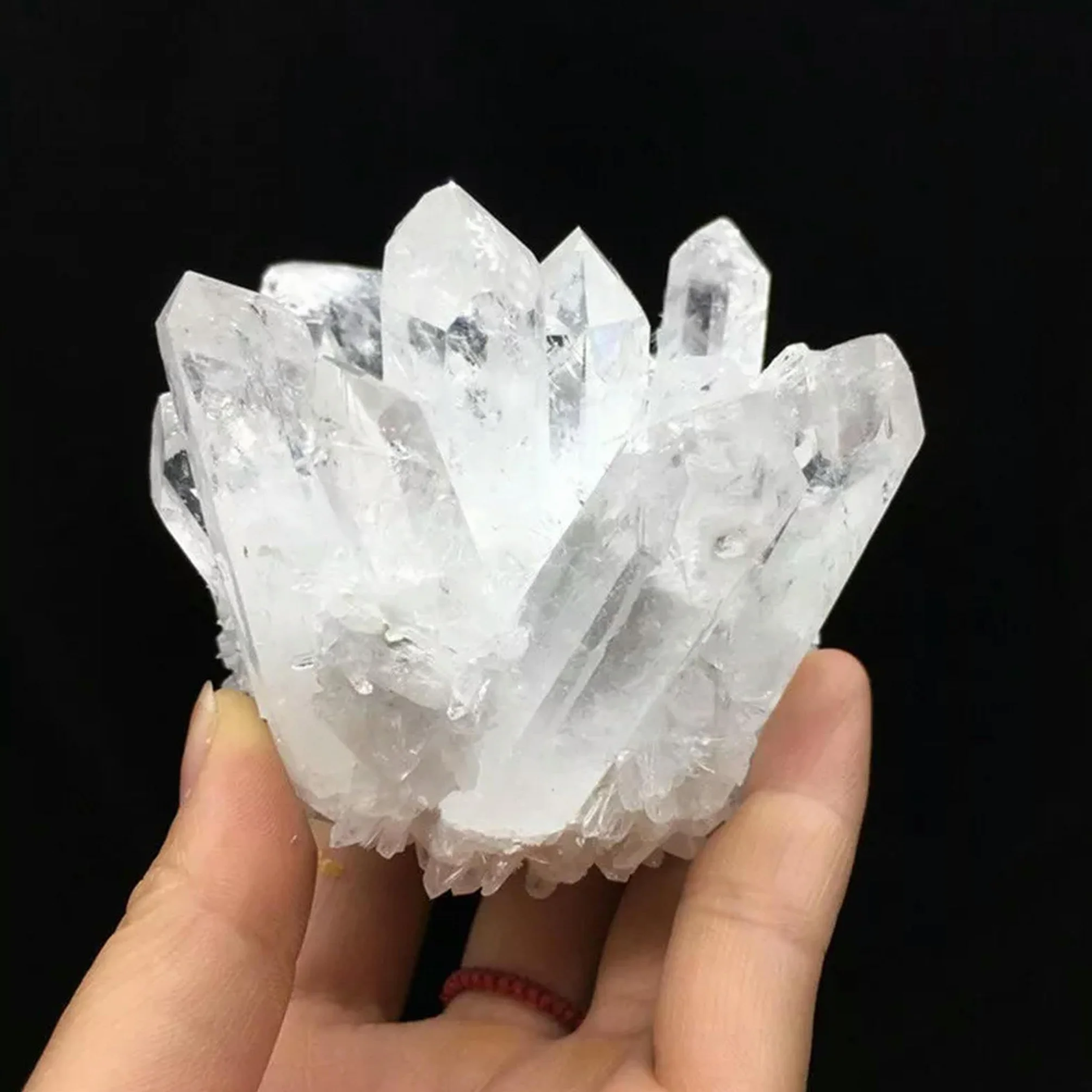 150 g di Quarzo Bianco Cristallino Naturale a grappolo, Pietra preziosa, drusa geode