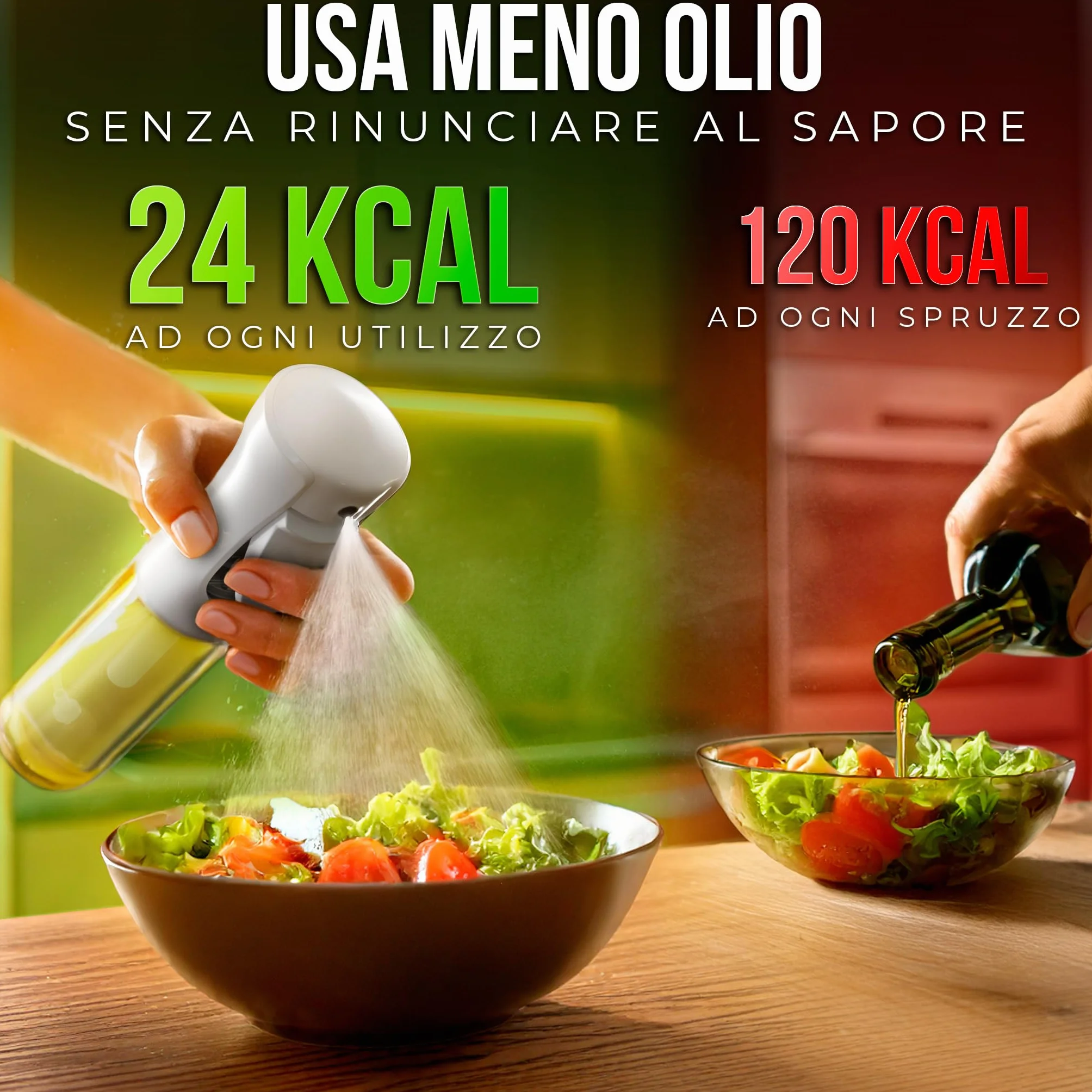 Spruzzatore di olio spray per cucina, olio d'oliva e limone, distributore dosatore per aceto
