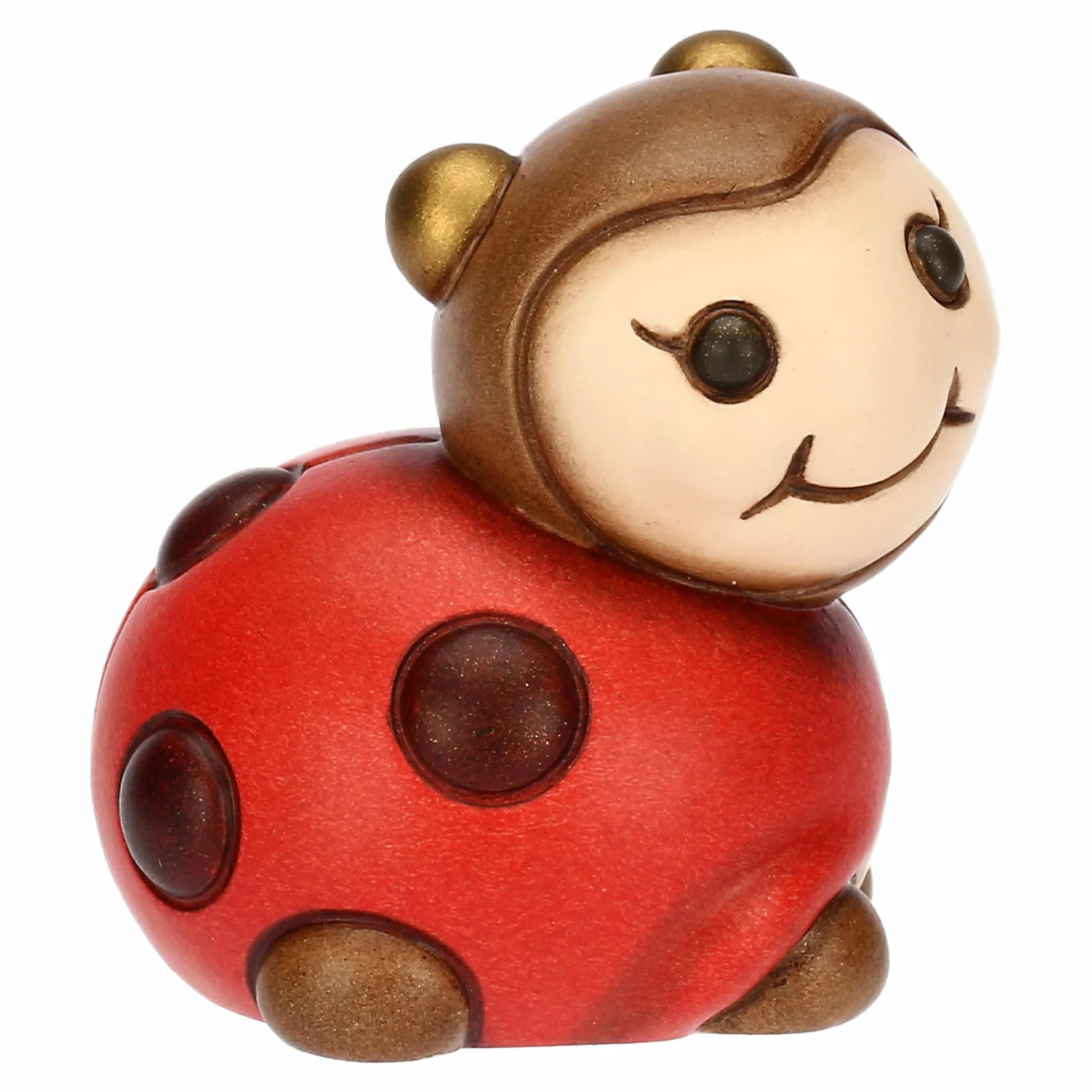 THUN - Mini coccinella Ella - ceramica - Collezione Giardino di Primavera - 4.7 x 4 x 4.7 cm