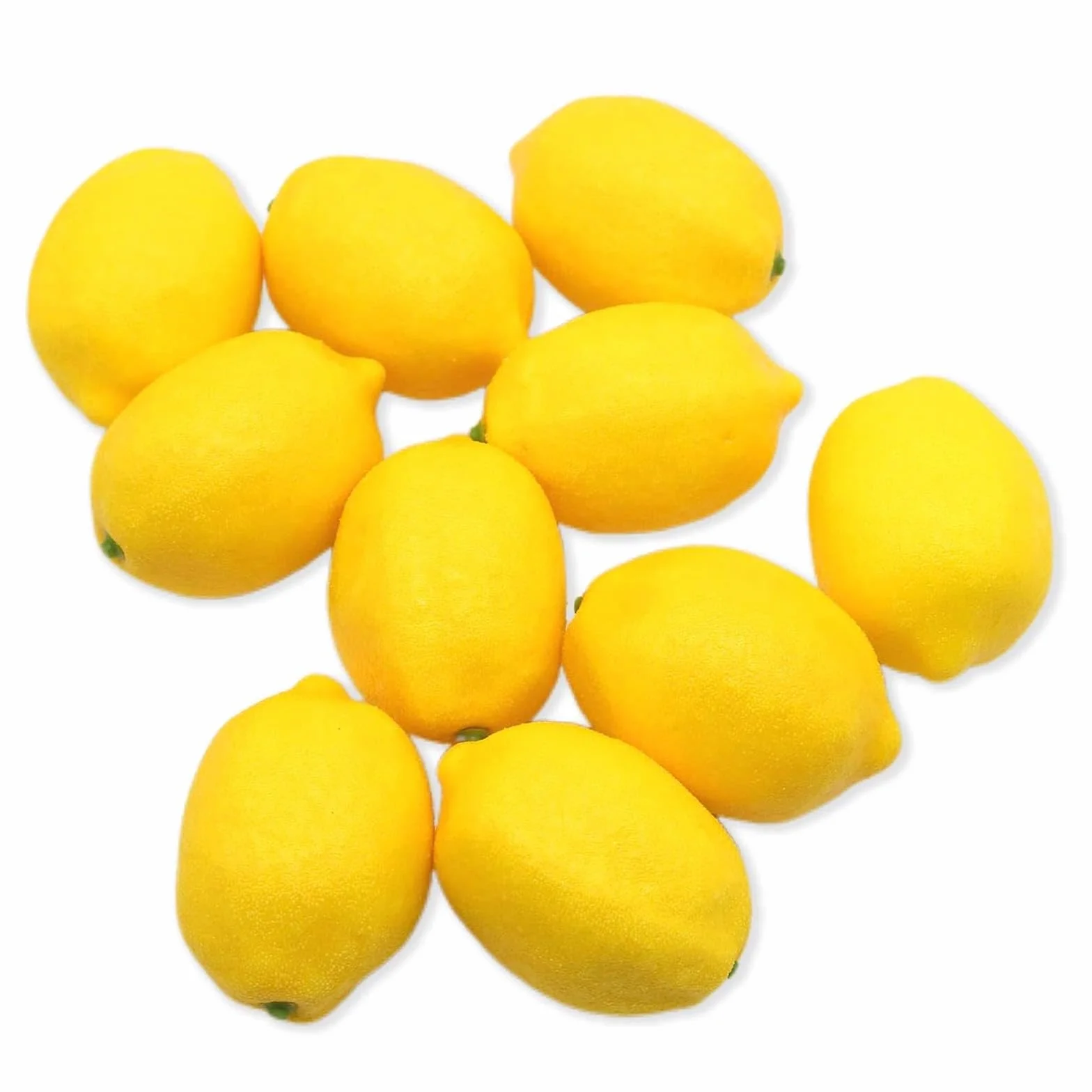 Pezzi Limoni Artificiali Realistici Frutta Finta Gialla per Decorazione Casa Cucina Matrimonio Feste Fotografia 7,5 × 5,2 cm