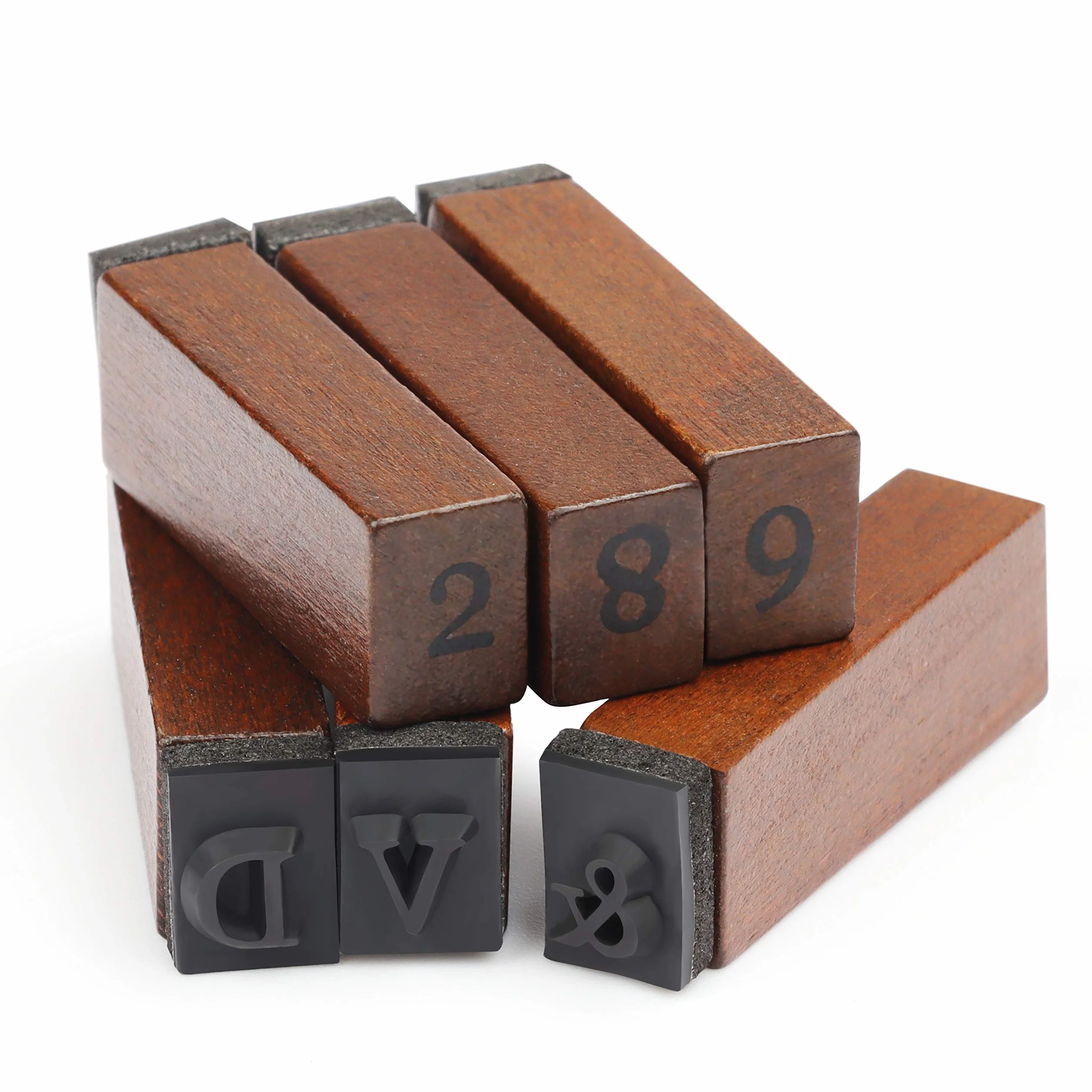 Kurtzy Set di timbri in legno e gomma, con lettere dell'alfabeto (70 pezzi) – Timbri multiuso, in legno, con scatola di legno vintage per carte, timbri, fai da te