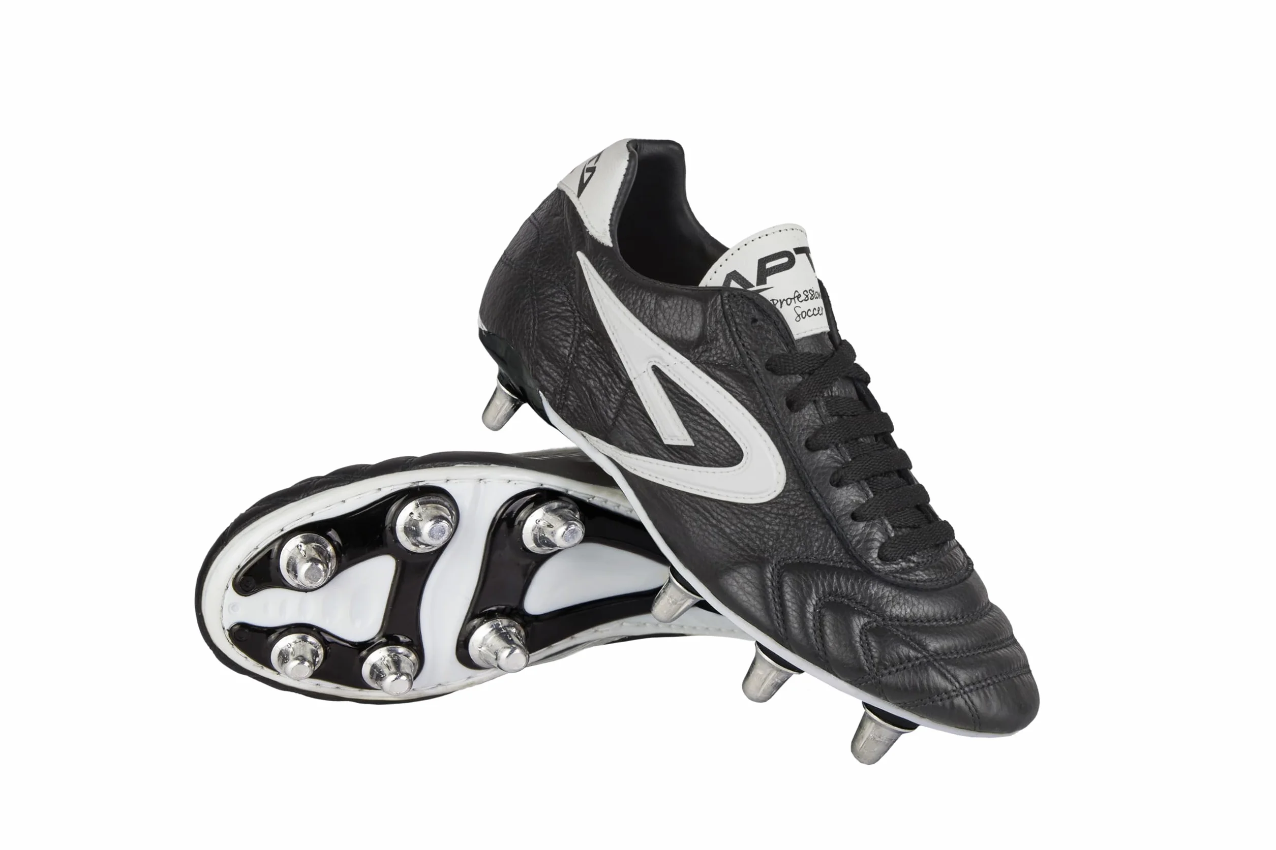 Scatto Rugby | Scarpe da Rugby in Vera Pelle | Stabilità, Potenza e Controllo in Mischia su Terreno Naturale | Suola con Tacchetti in Alluminio 8 Studs e Plantare Anatomico Antishock | Made in Italy