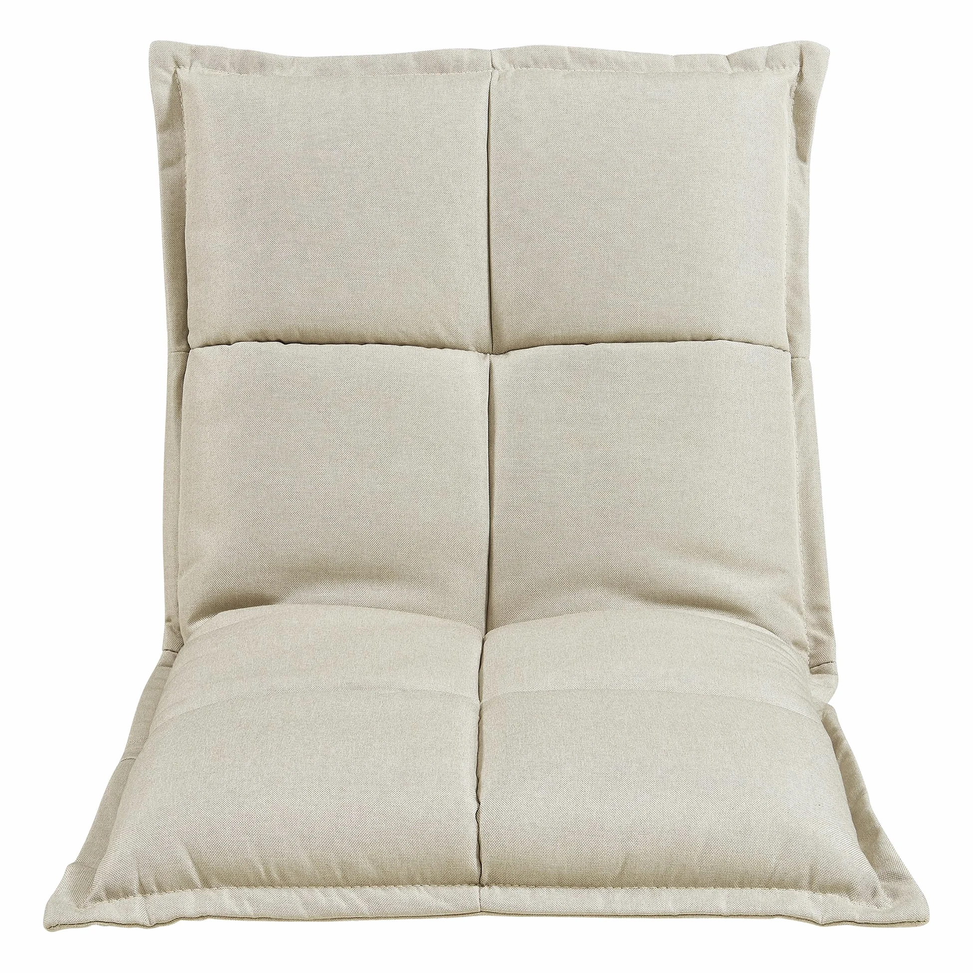 [en.casa] Set di 2 Sedie da Pavimento con Schienale Regolabile in 5 Posizioni Poltroncine Imbottite da Terra Sedie Reclinabili per Soggiorno Relax Meditazione - Beige