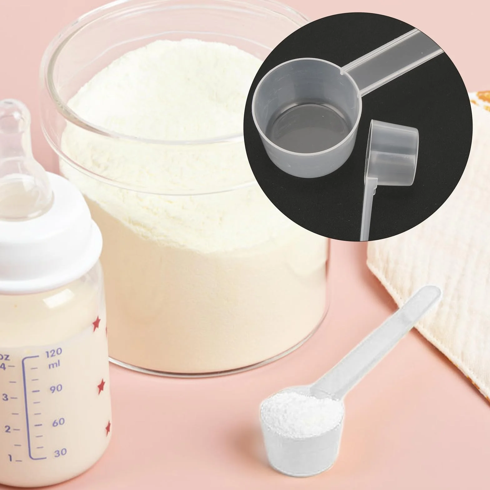 2 Pezzi Cucchiai Dosatori Trasparente in Plastica, Cucchiaio Dosatore 5 g, 20 g Grammi Misurino Misuratore di Proteine ​​del Caffè in Polvere per Misure Sperimentali in Cucina