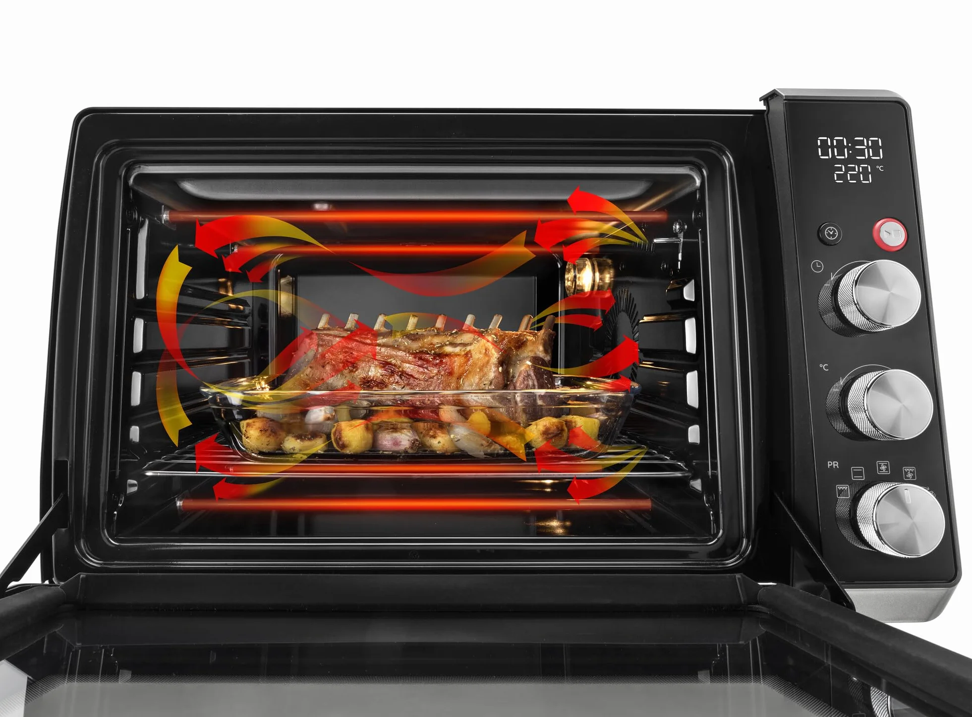 De'Longhi Sfornatutto Chef DO34326 Forno Elettrico Ventilato 34L 2000W 6 Funzioni Cottura Friggitrice ad Aria Nero