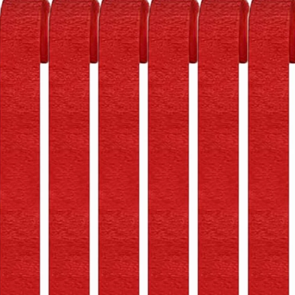 Carta Crespa Rossa Qikaara 6 Rotoli 4,5 cm x 25 m Decorazioni Feste Matrimoni