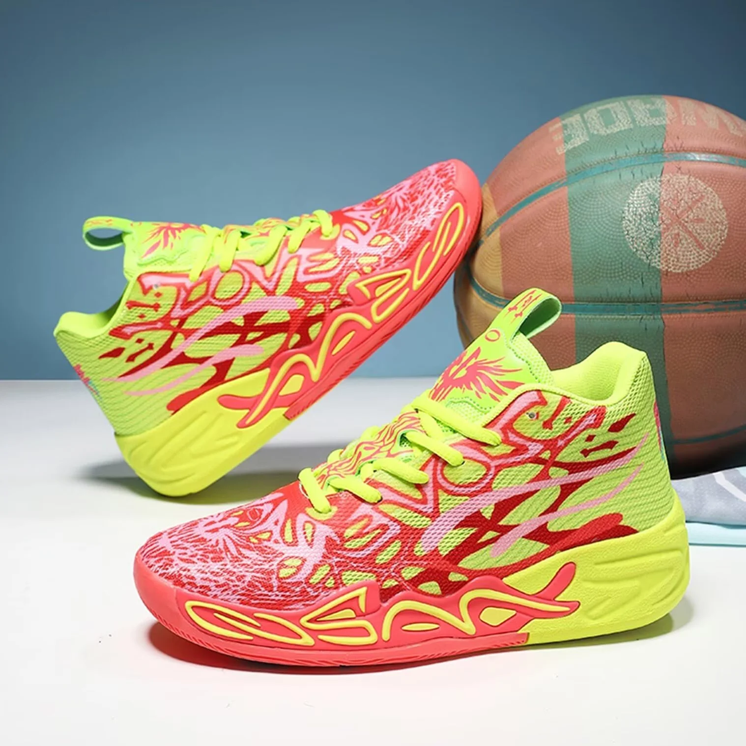 Scarpe da Basket Uomo Alte Sportive da Donna Moda Antiscivolo Sneakers Scarpe Outdoor Multisport Casual Shoes