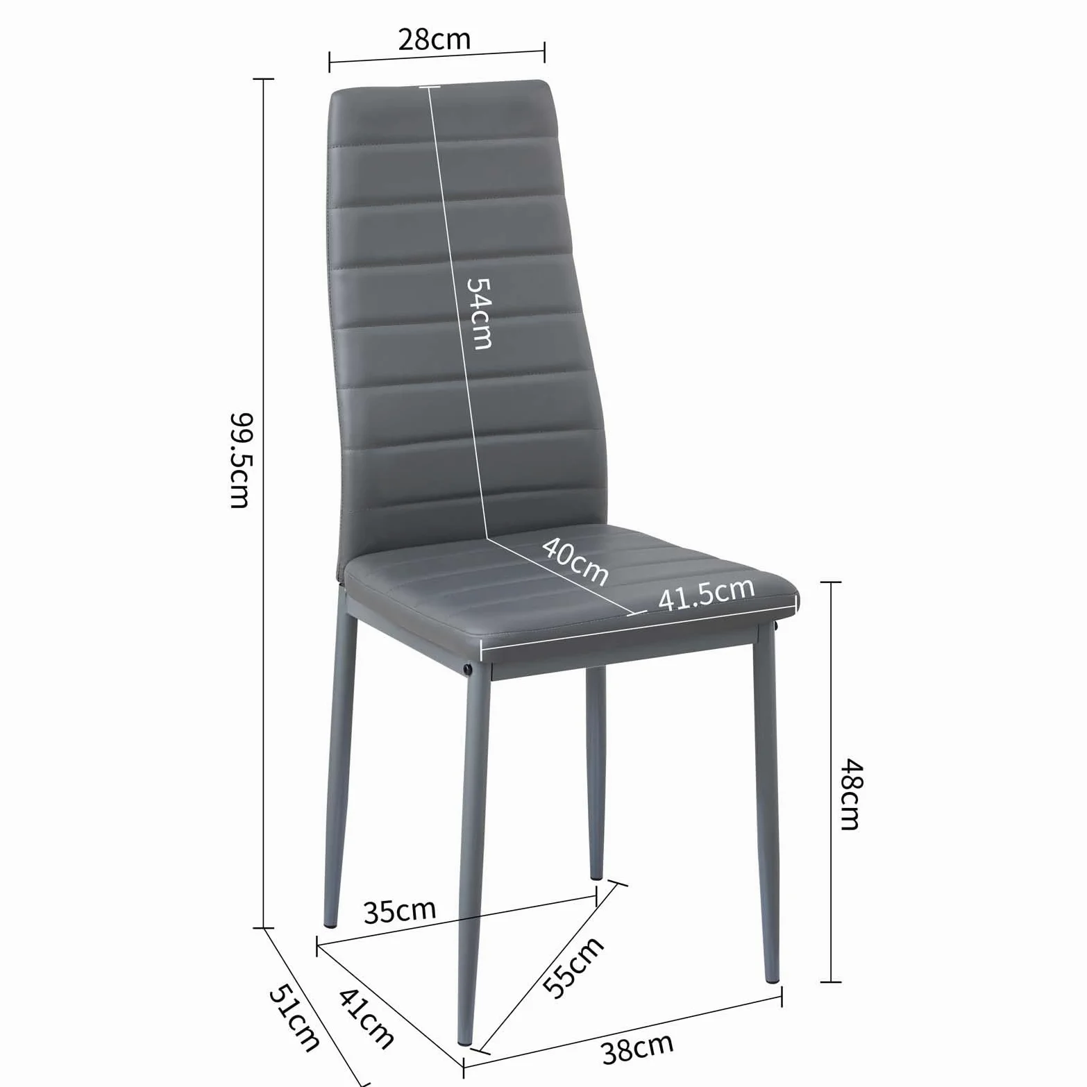 buybyroom set 6 sedie sala da pranzo grigie, sedie cucina moderne con gambe in metallo sedie imbottite, Semplici da montare adatto per sala da pranzo, soggiorno, cucina