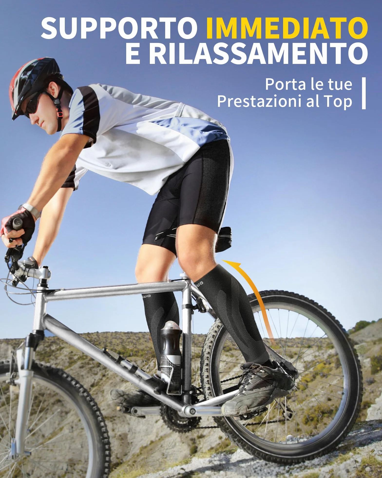 CAMBIVO Calze Compressione Uomo Donna Gambaletti Polpaccio Corsa Fitness Sport