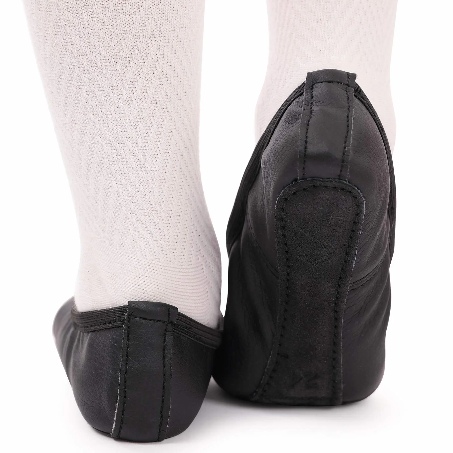 Scarpe da Danza in Pelle Classica Ballerina Suola Intera Cuoio per Bambina Ragazze Donna