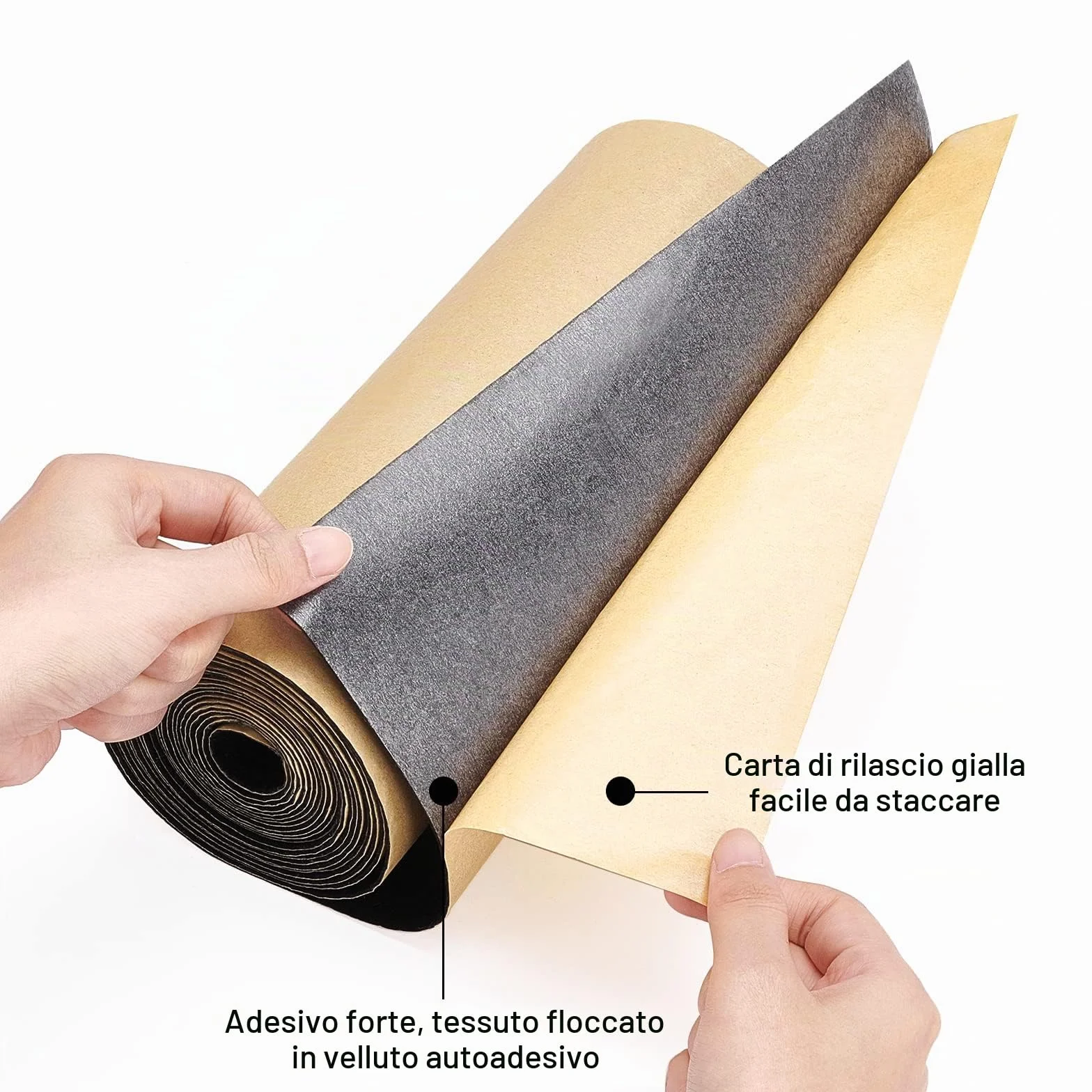 BENECREAT 400x25 cm Nero Autoadesivo Velluto Floccato Fodera Tessuto In Velluto per Cassetto Gioielli Tessuto Artigianale Tappezzeria Adesivo Staccabile, 0.8 mm di Spessore, Halloween Christmas